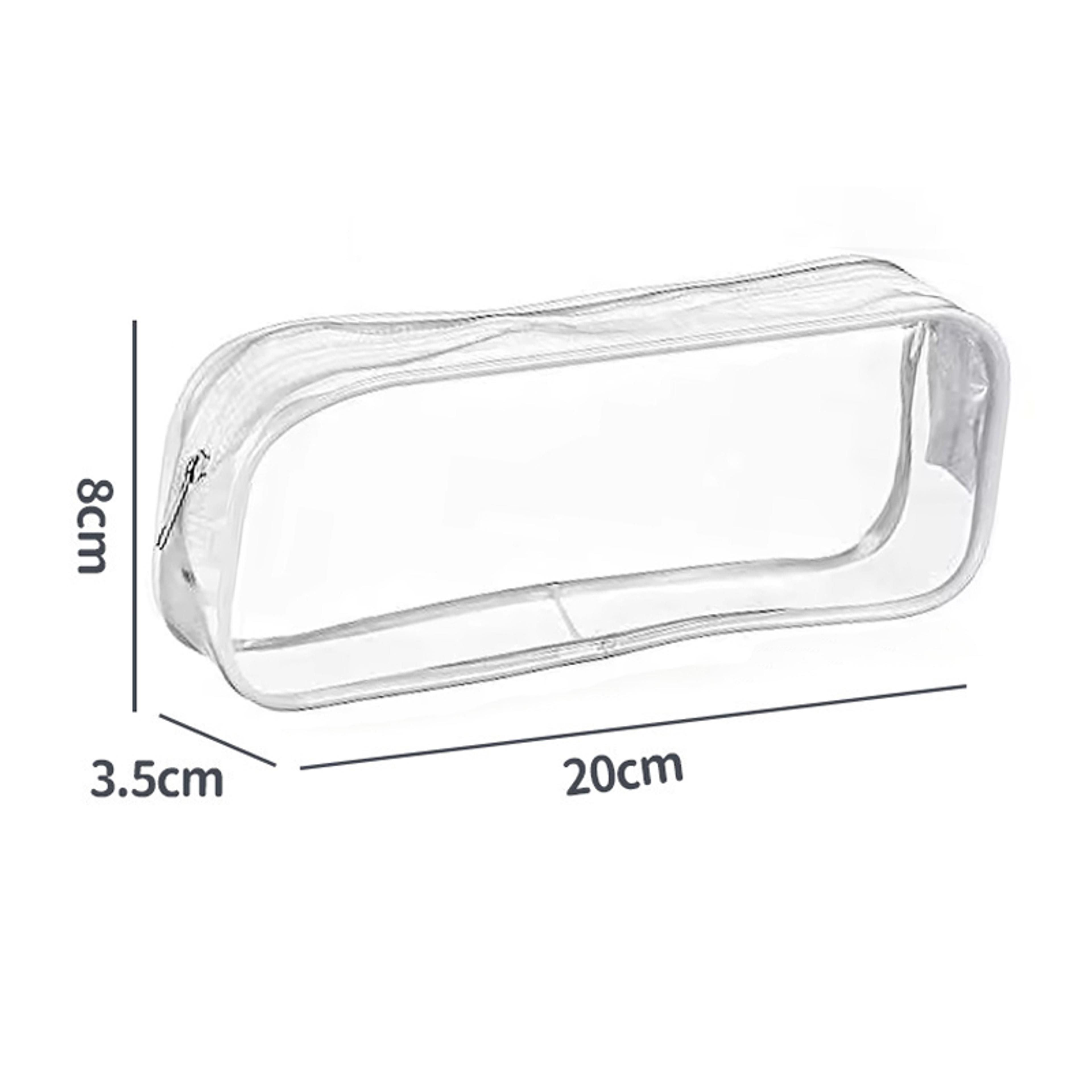ClearView Transparent Pencil Case Large Capacity Waterproof Stationery And Makeup Pouch 1