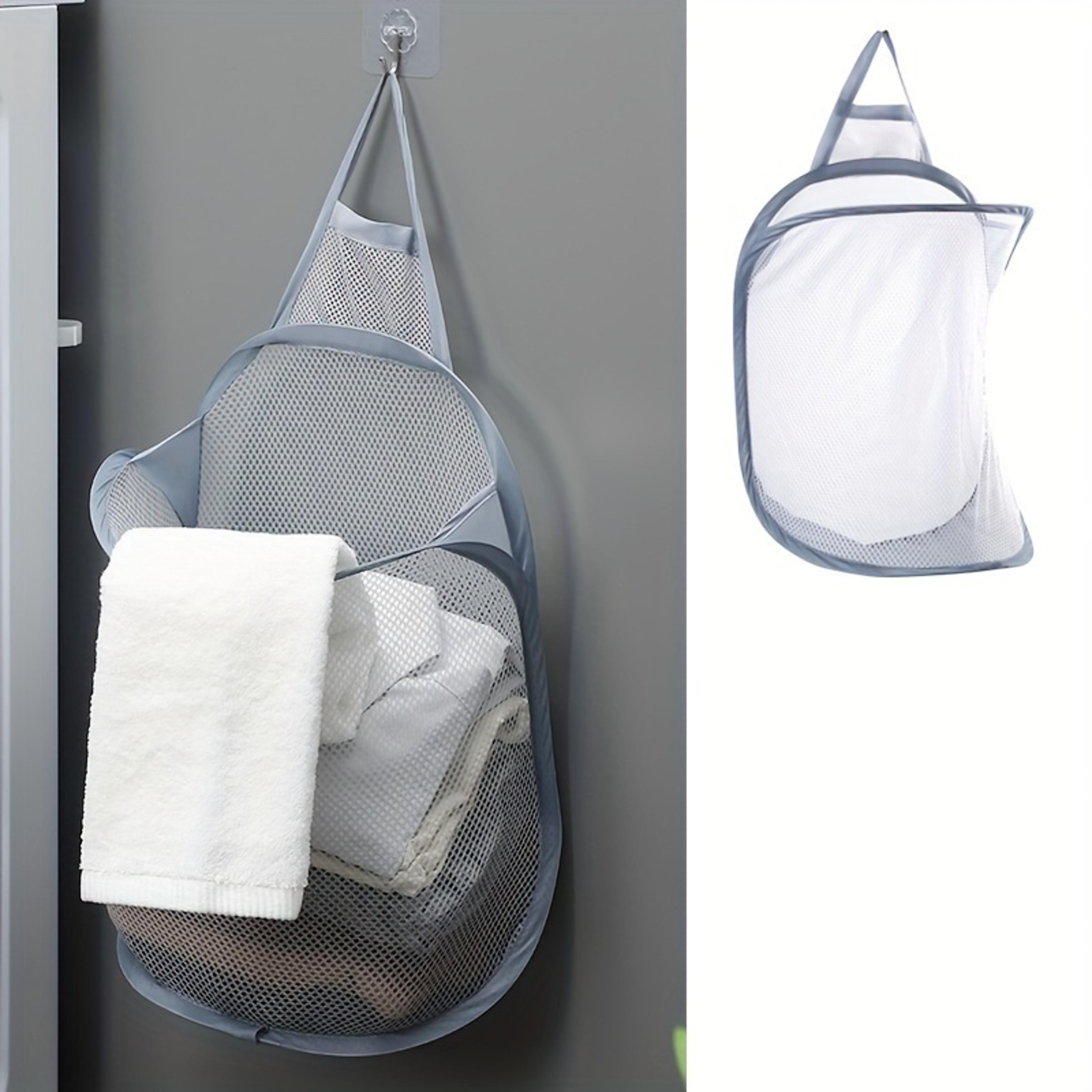 Wall Mounted Foldable Laundry Hamper Space Saving Hanging Clothes Basket 2