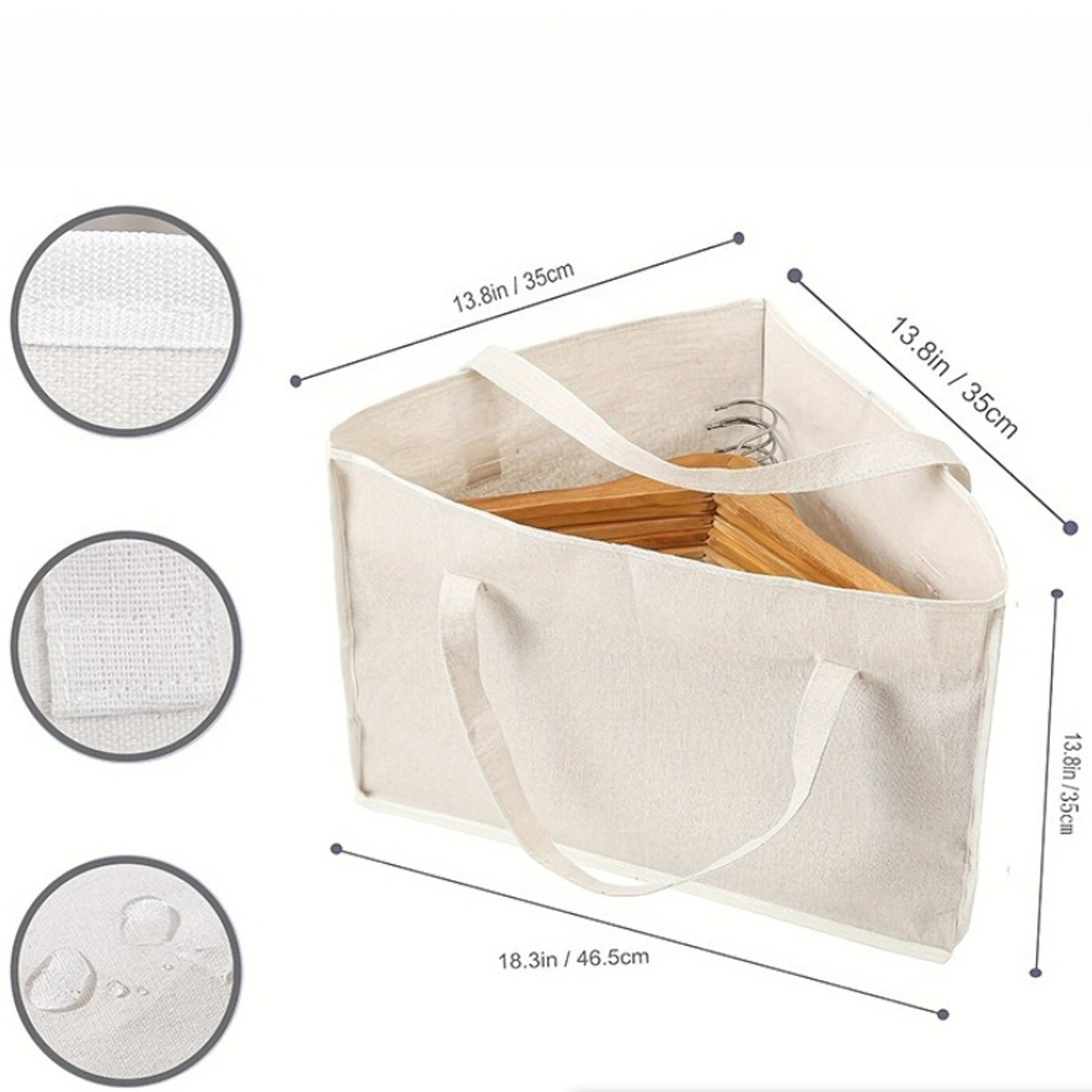 Triangular Clothes Hanger Organizer Waterproof Space Saving Storage Bag With Handle 8