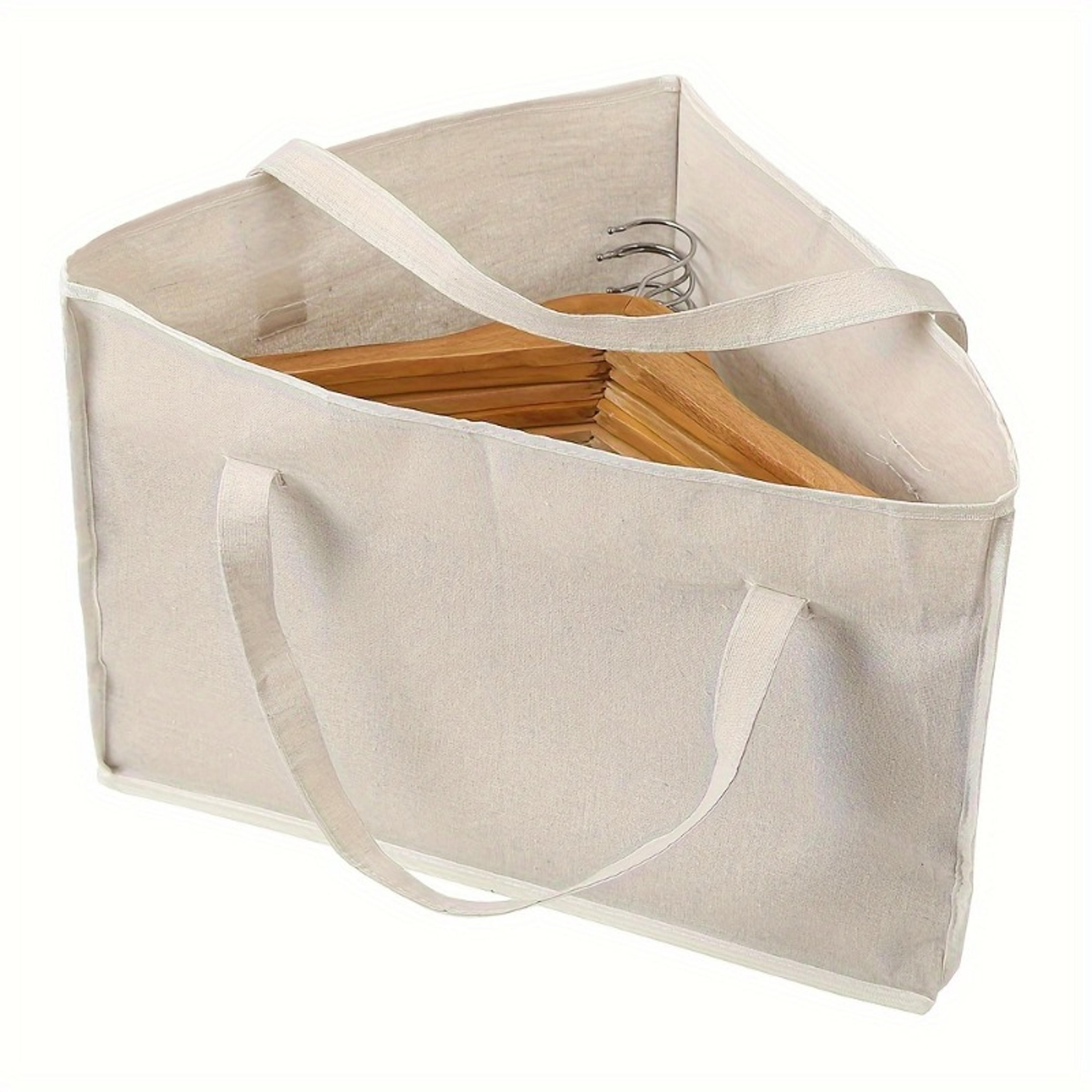 Triangular Clothes Hanger Organizer Waterproof Space Saving Storage Bag With Handle 3