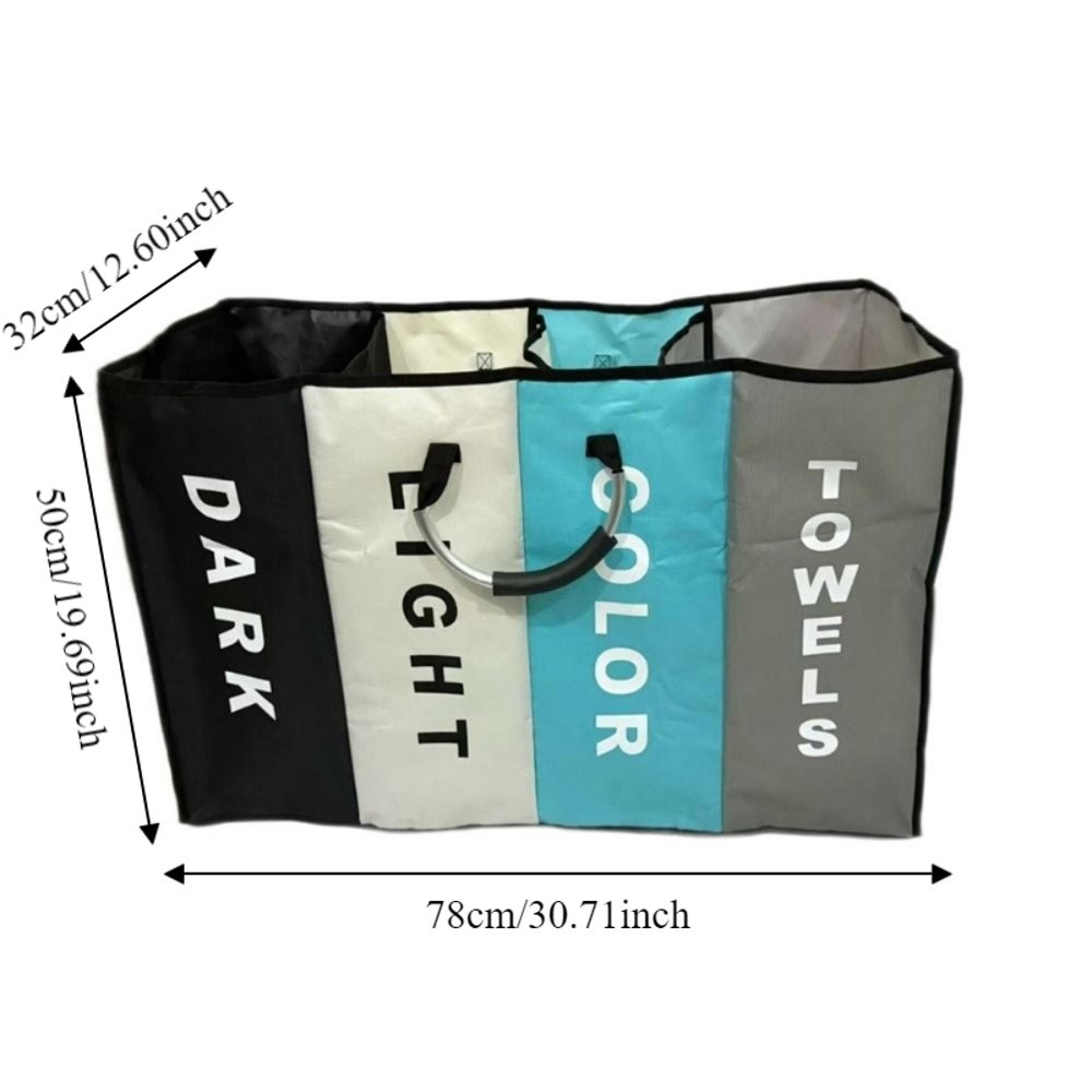 Compartment Collapsible Laundry Sorter With Handles 6