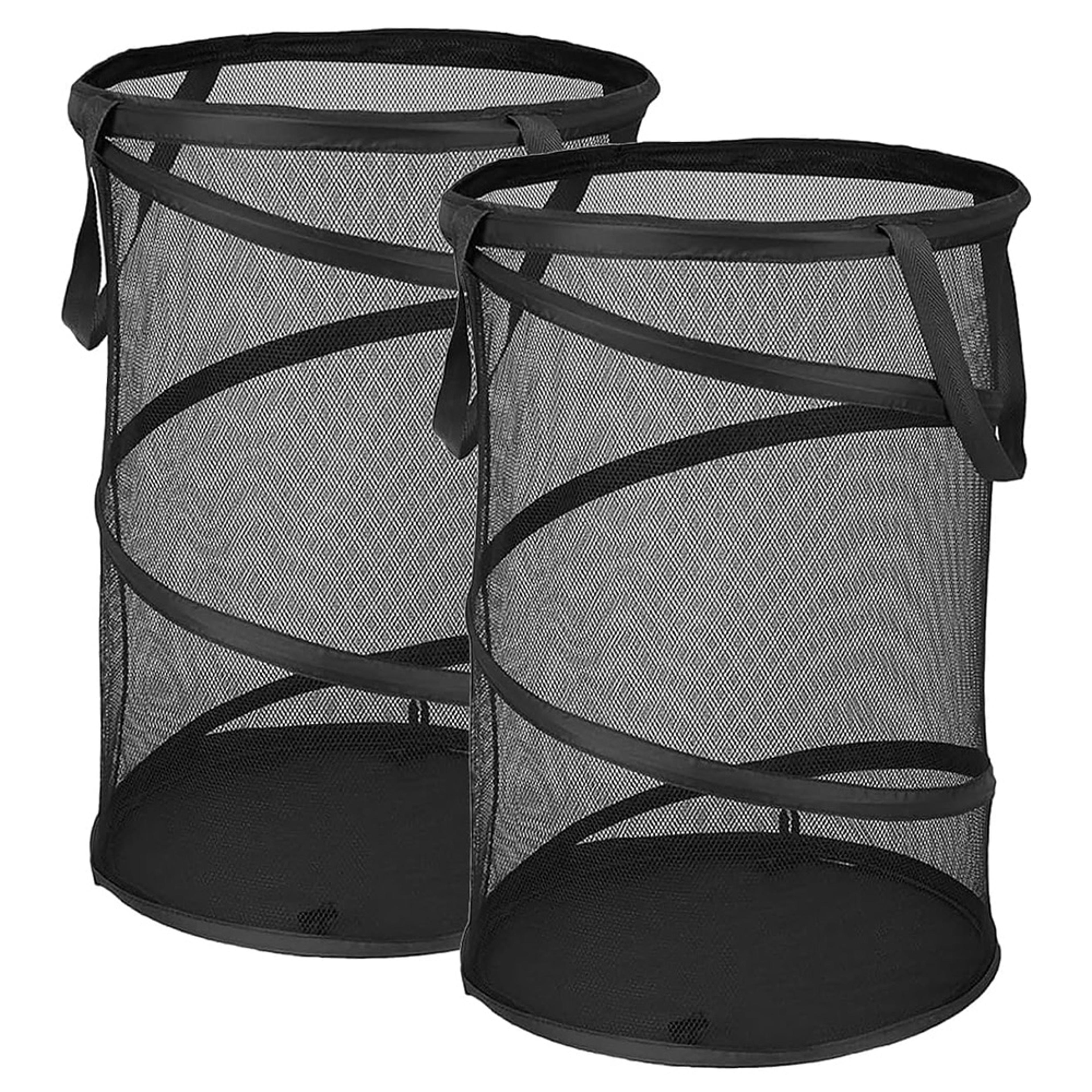 Extra Large Mesh Collapsible Laundry Basket With Handles 3