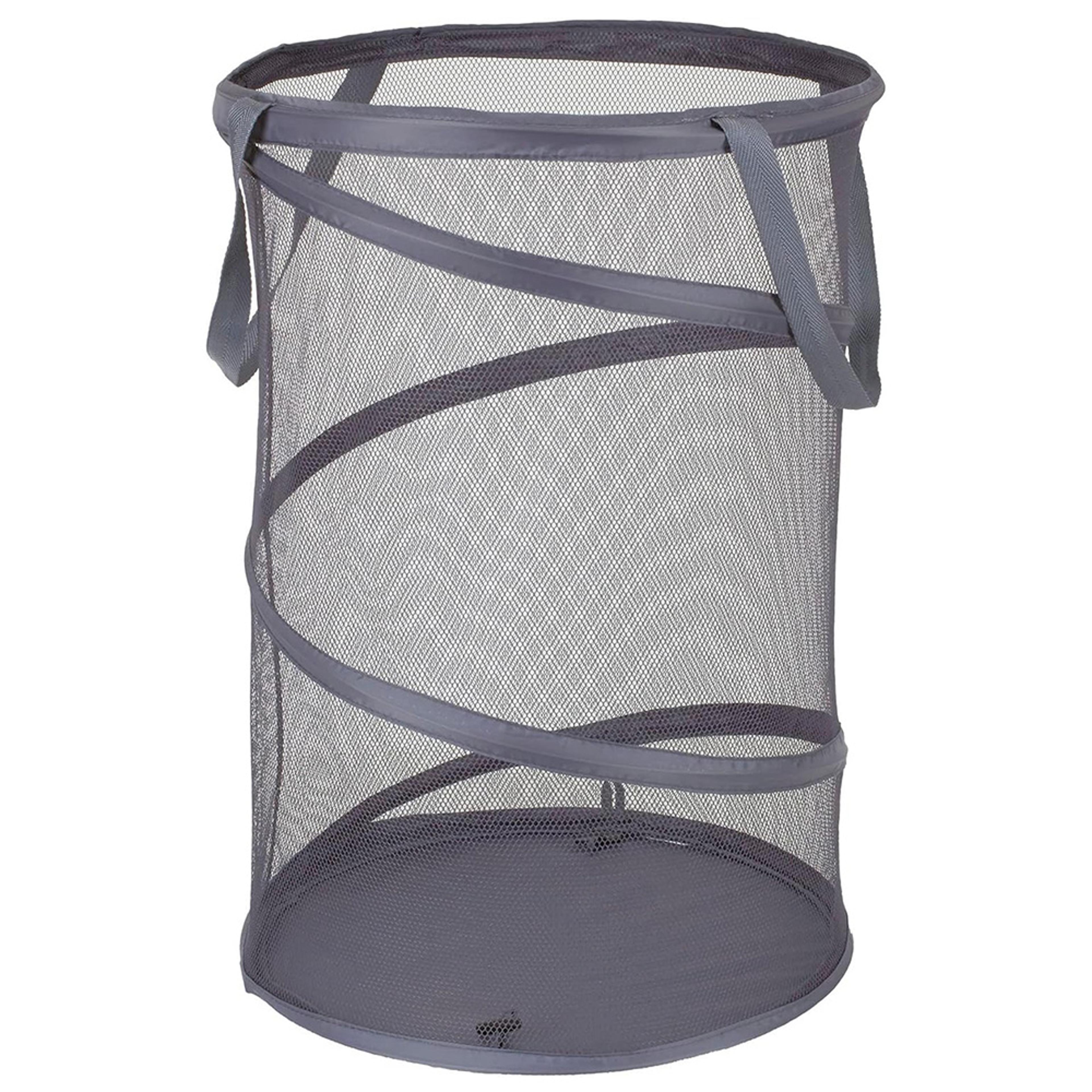 Extra Large Mesh Collapsible Laundry Basket With Handles 1