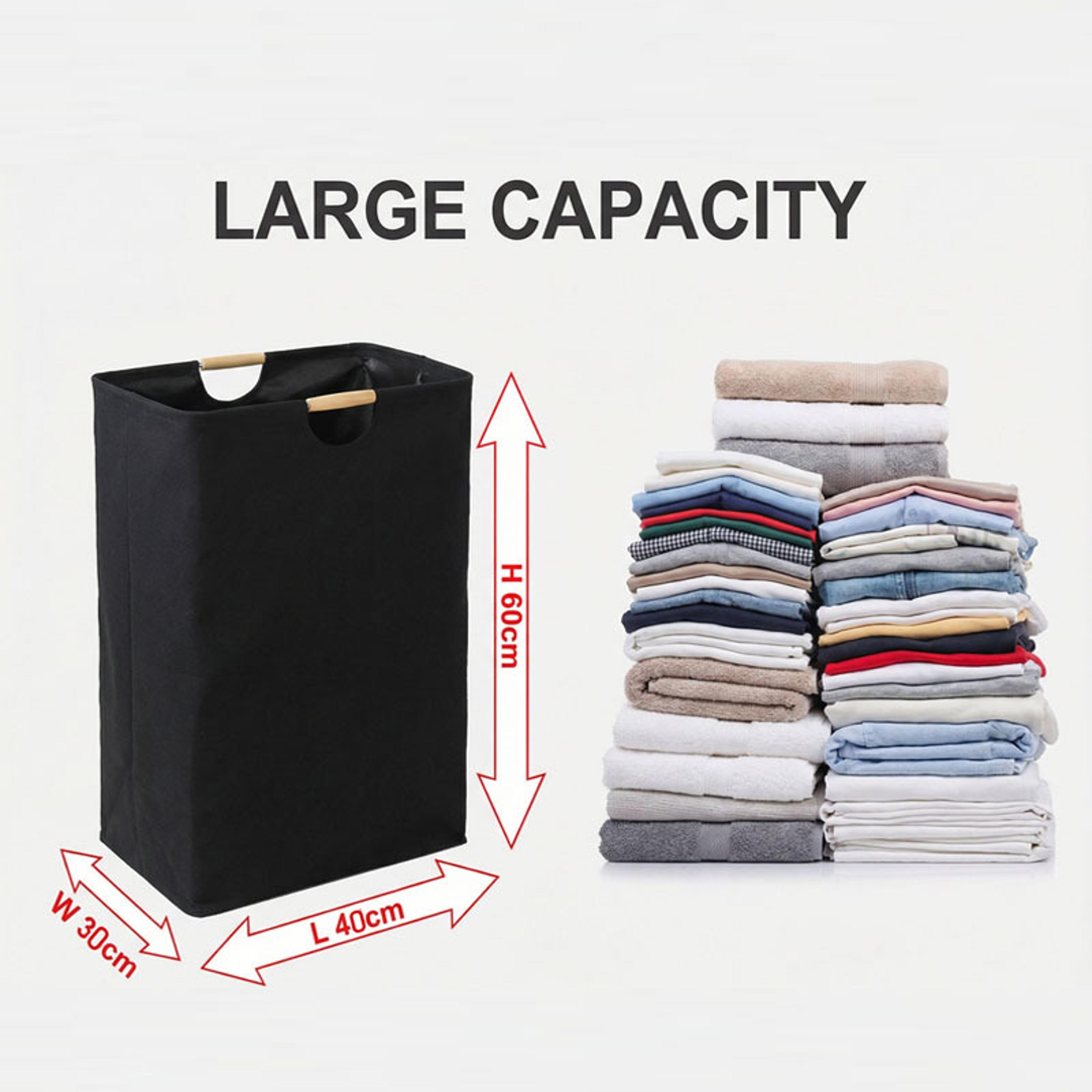Large Capacity Foldable Laundry Basket Cotton Linen Storage Hamper 12