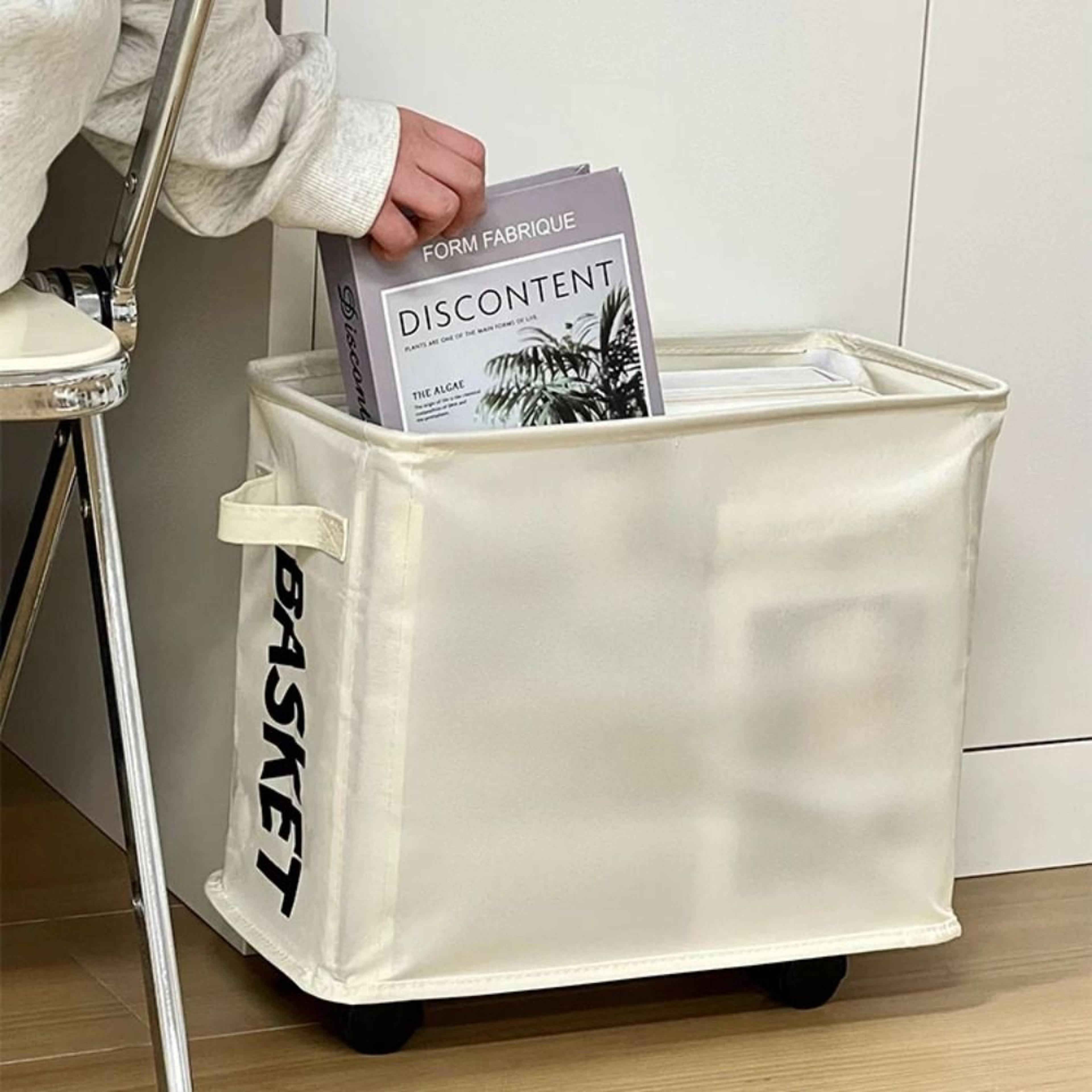 Foldable Rolling Laundry Hamper Waterproof Slim Basket 3