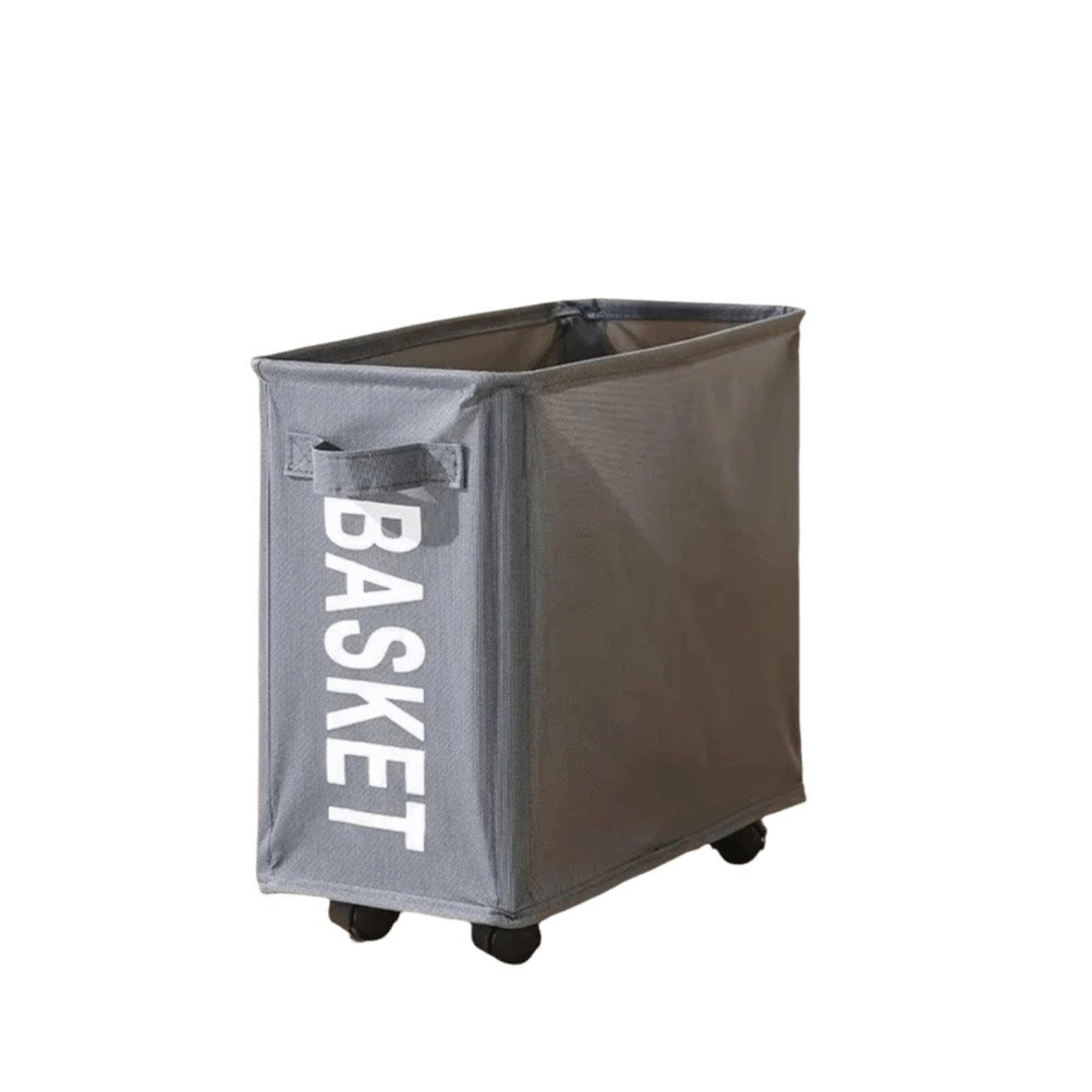 Slim Rolling Laundry Basket With Wheels Foldable Waterproof Hamper 1