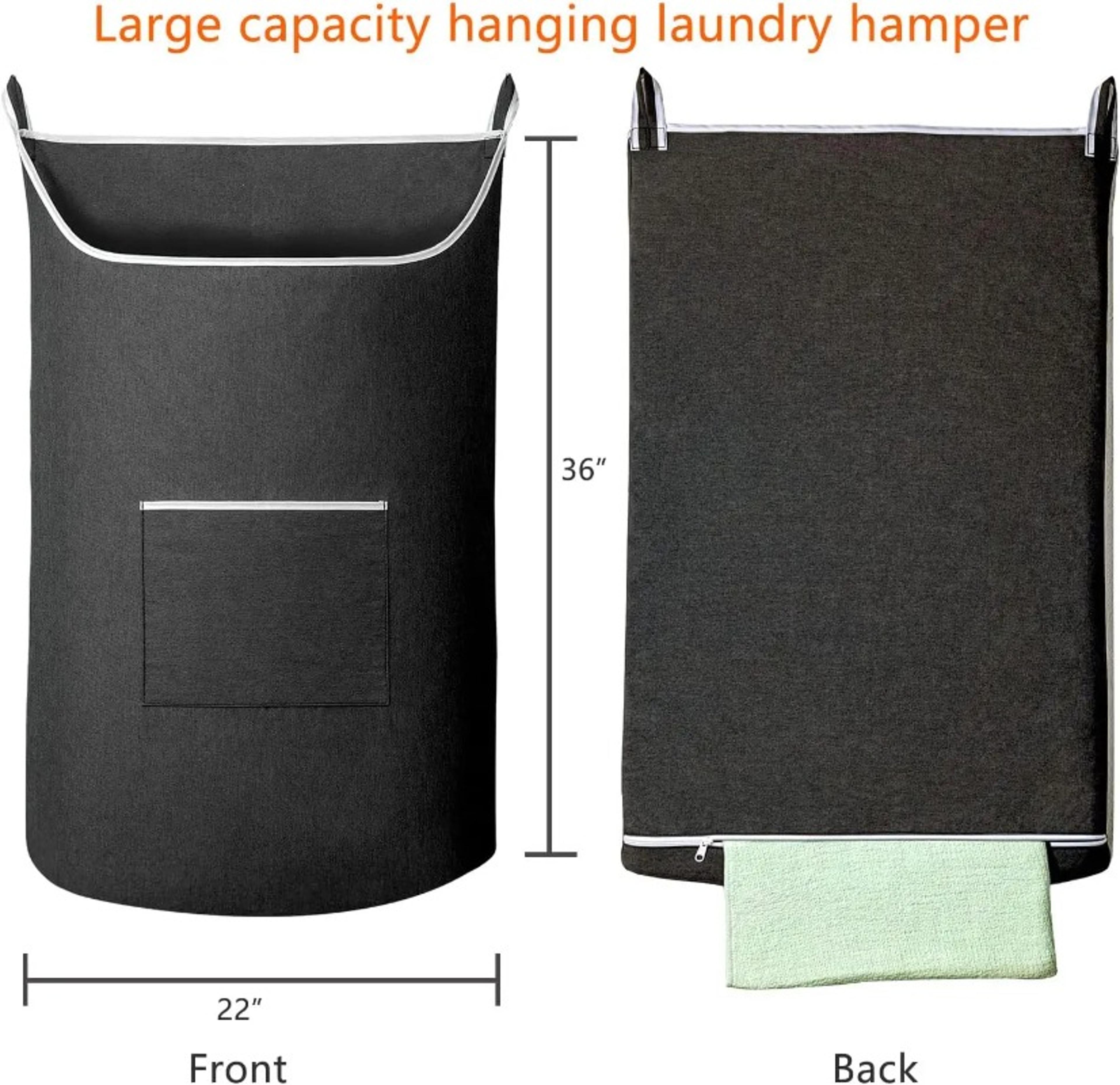Space Saving Over The Door Hanging Laundry Hamper Bag 6