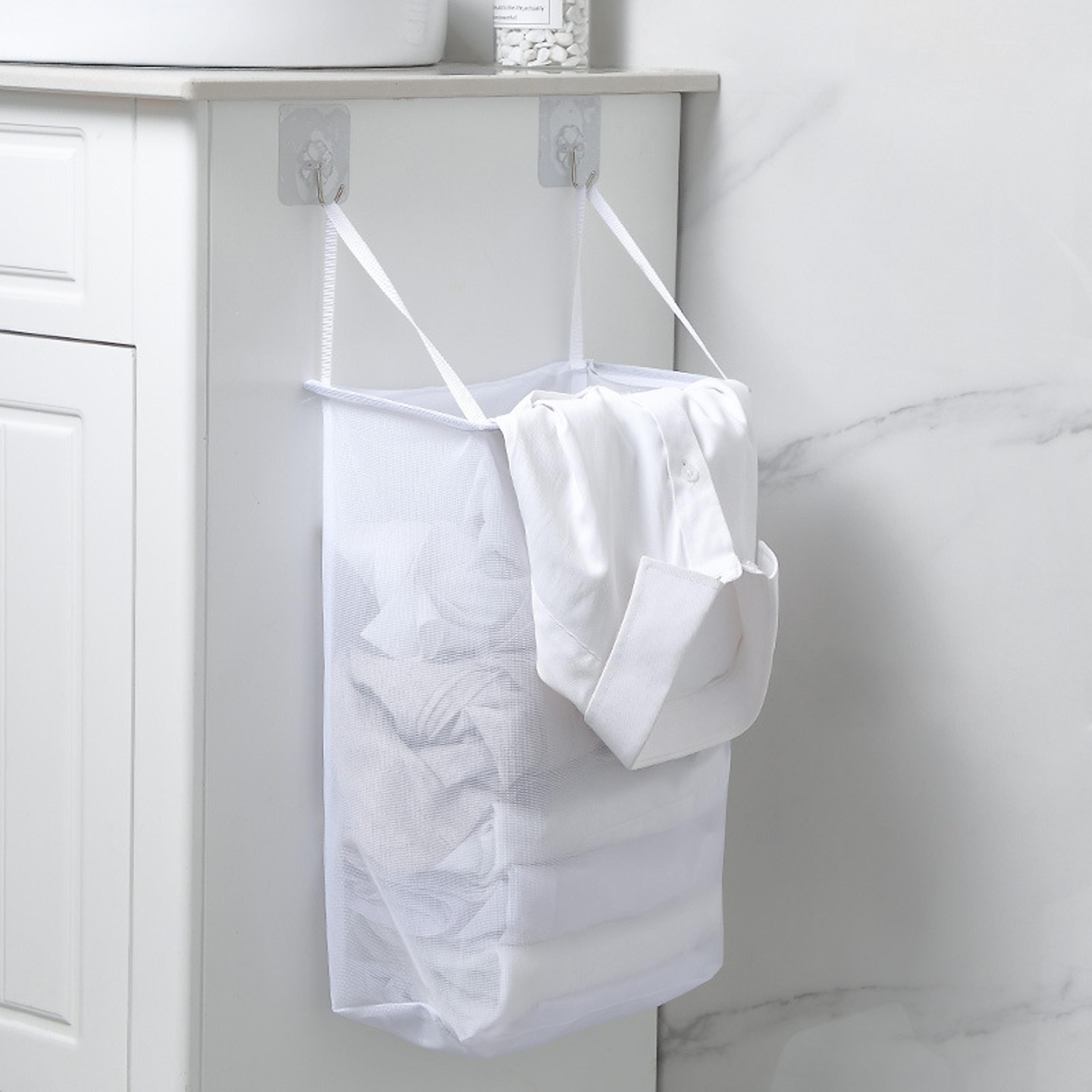 Wall Mounted Laundry Basket Collapsible Laundry Hamper Space Saving Organizer 5