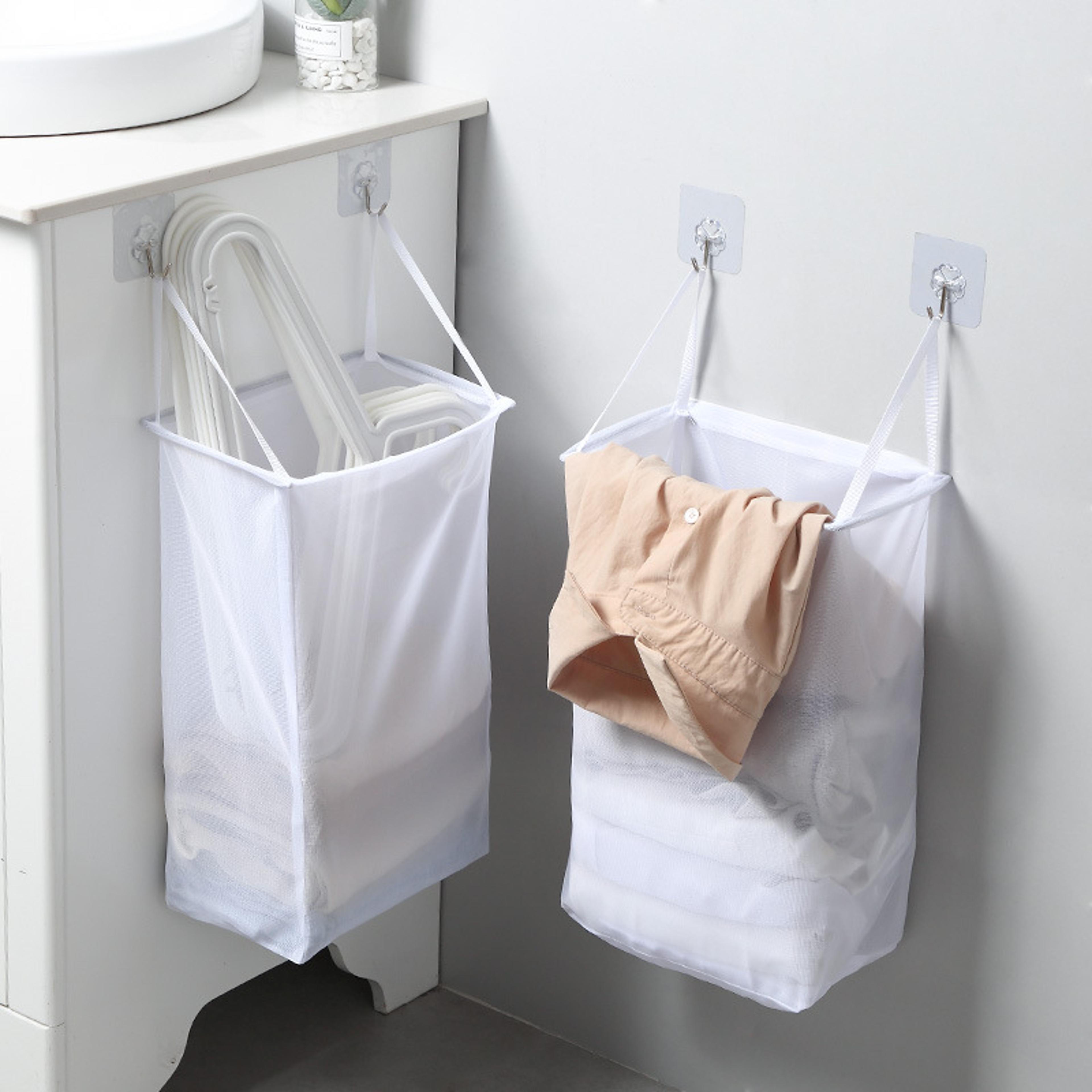 Wall Mounted Laundry Basket Collapsible Laundry Hamper Space Saving Organizer 6