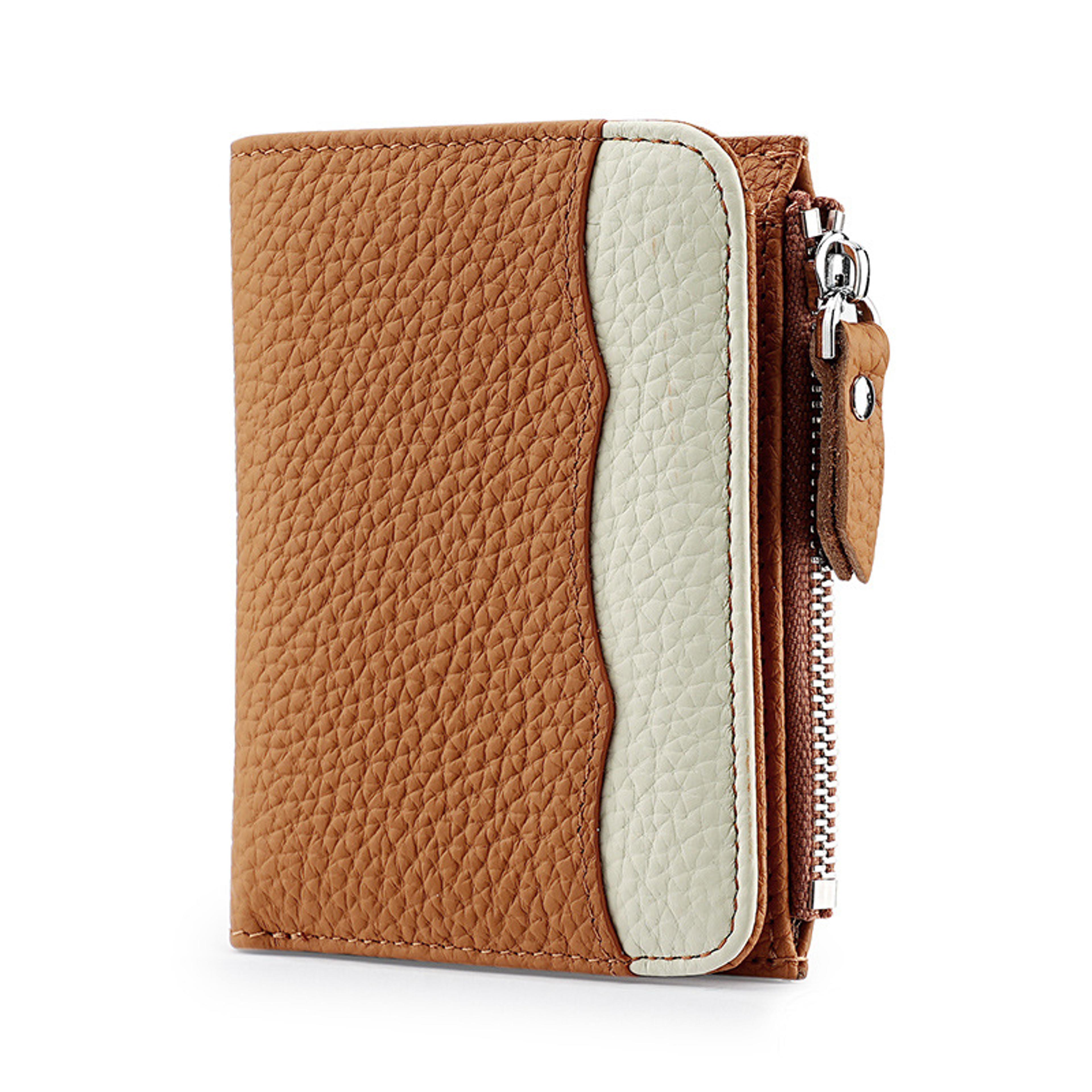 Vintage Genuine Leather Wallet Compact Short Card Holder 3