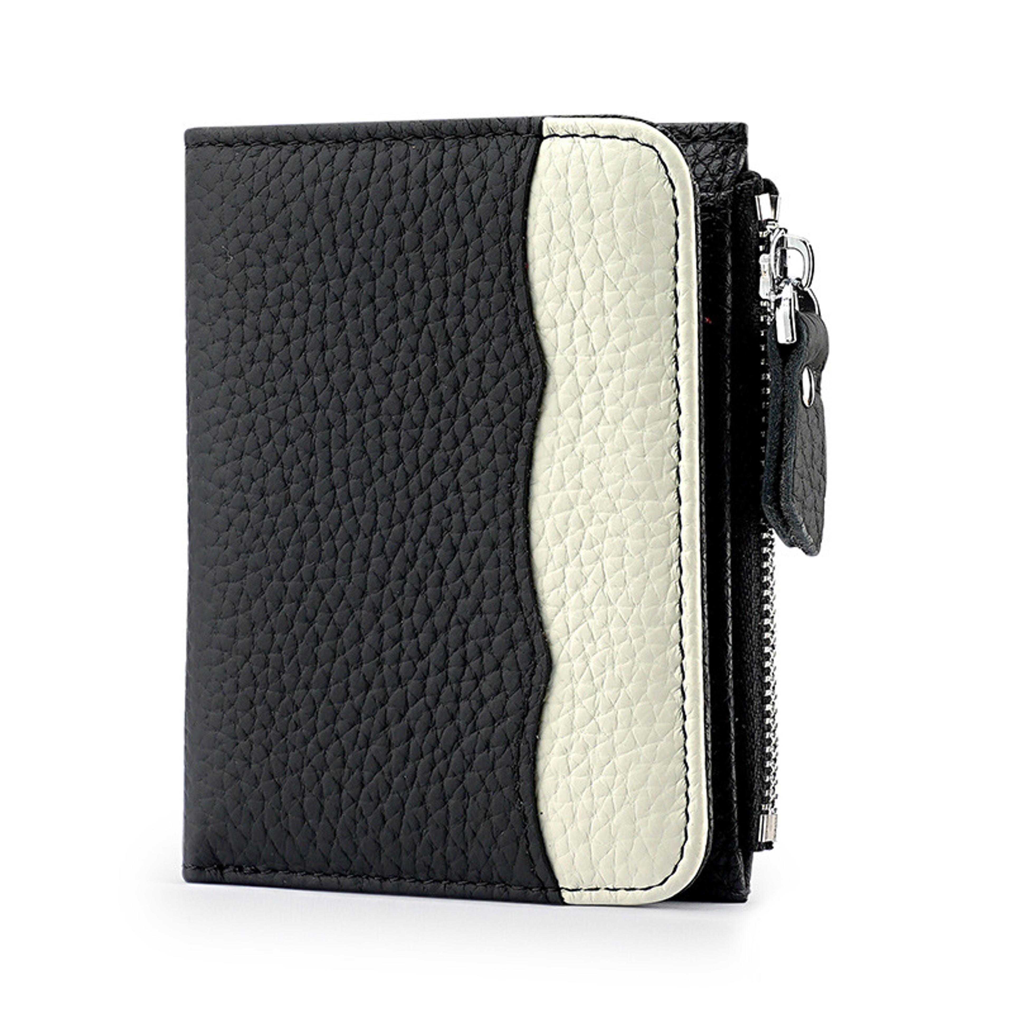 Vintage Genuine Leather Wallet Compact Short Card Holder 6