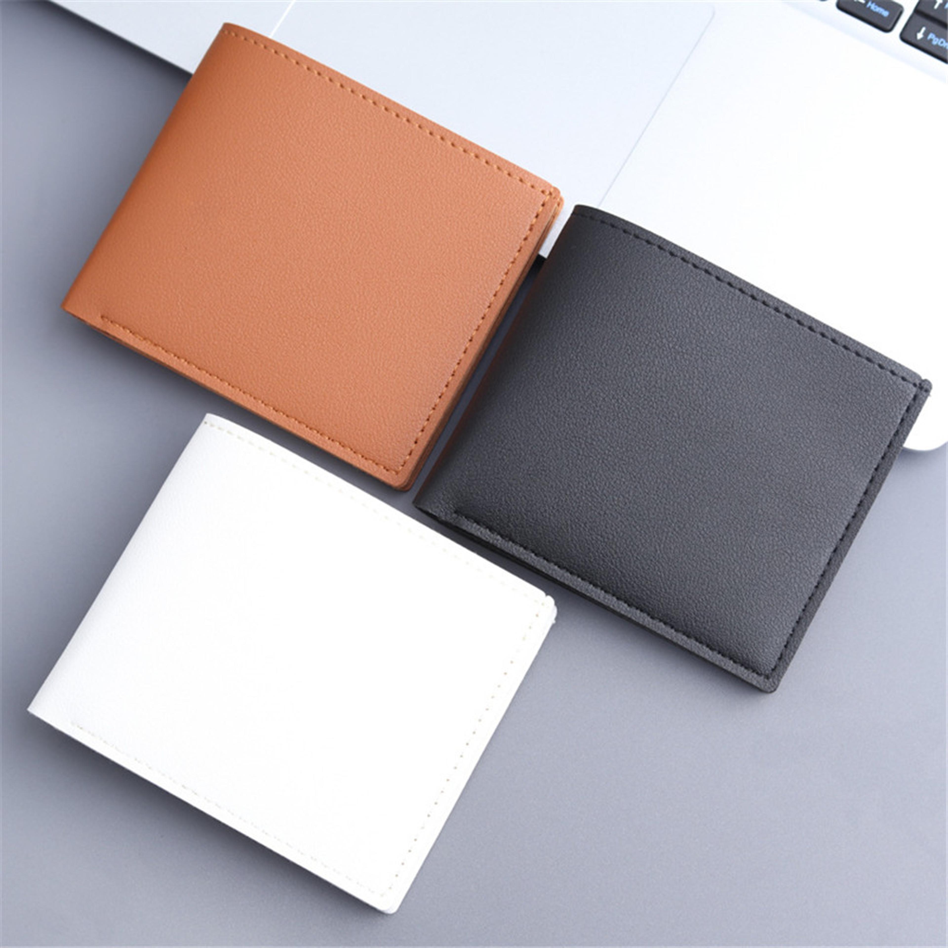 Men Slim Leather Wallet Short Vintage Credit Card Holder 4