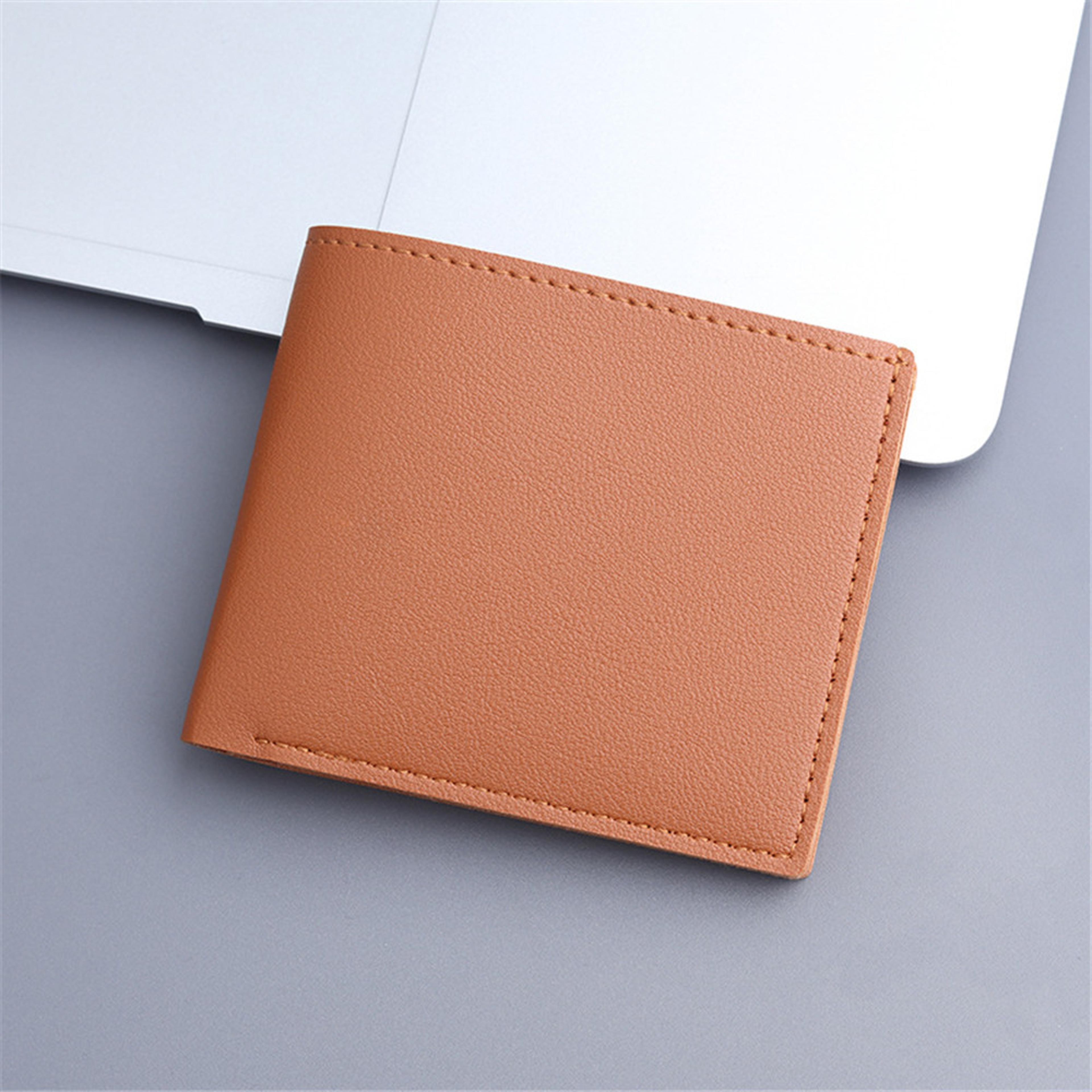 Men Slim Leather Wallet Short Vintage Credit Card Holder 1