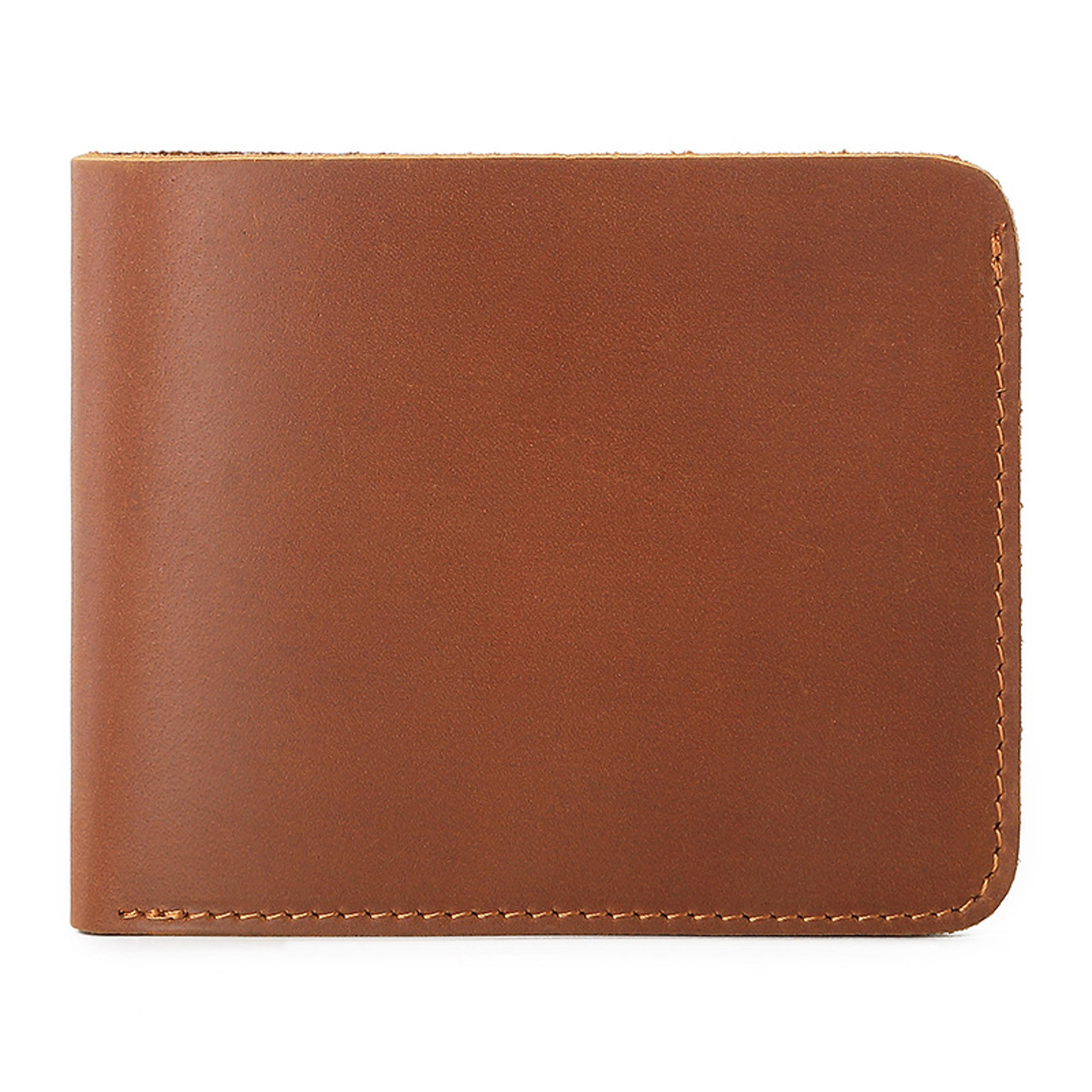 Slim Genuine Leather RFID Wallet With ID Window And Card Holder 0