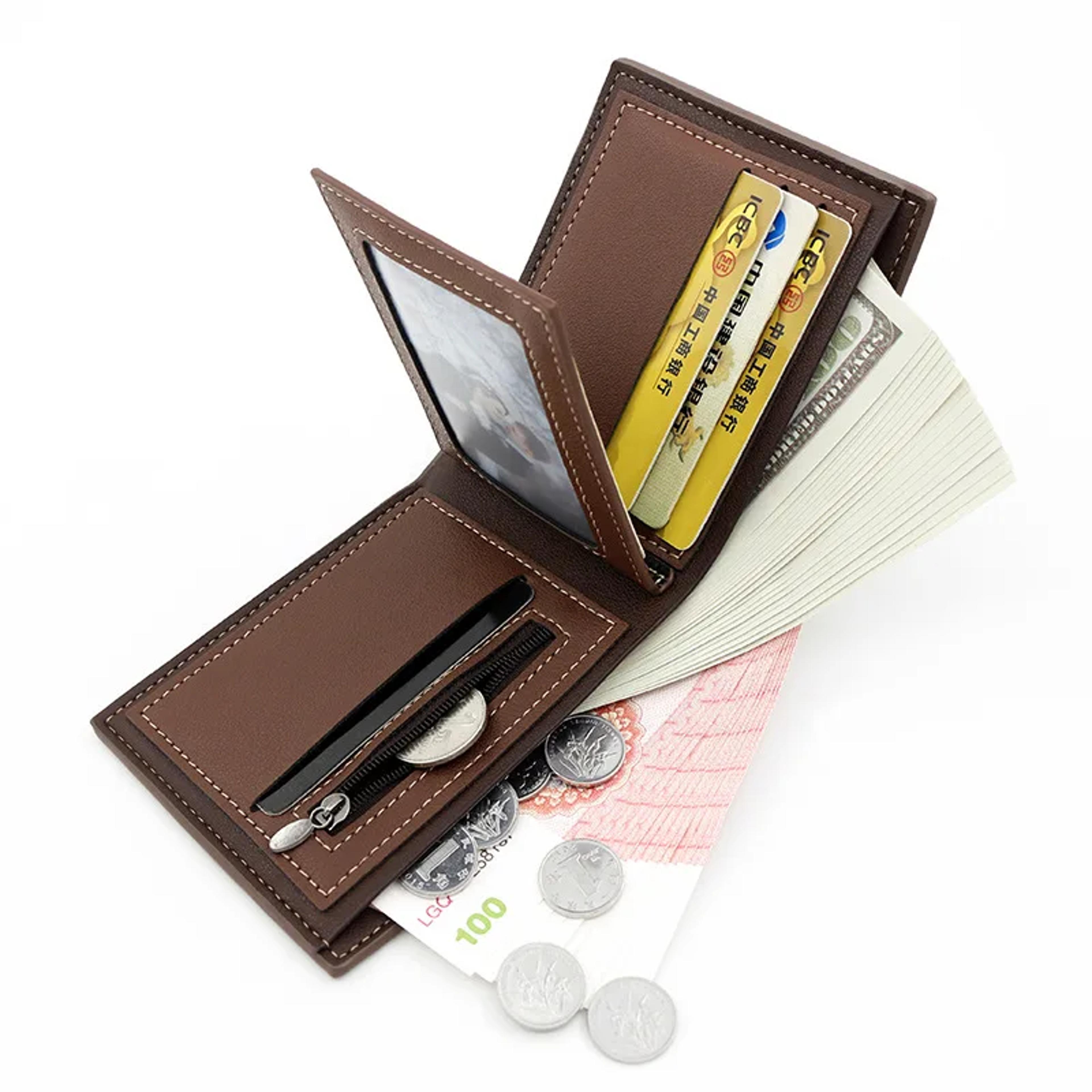 Wallet PU Leather Card Holder With Coin Pocket 5