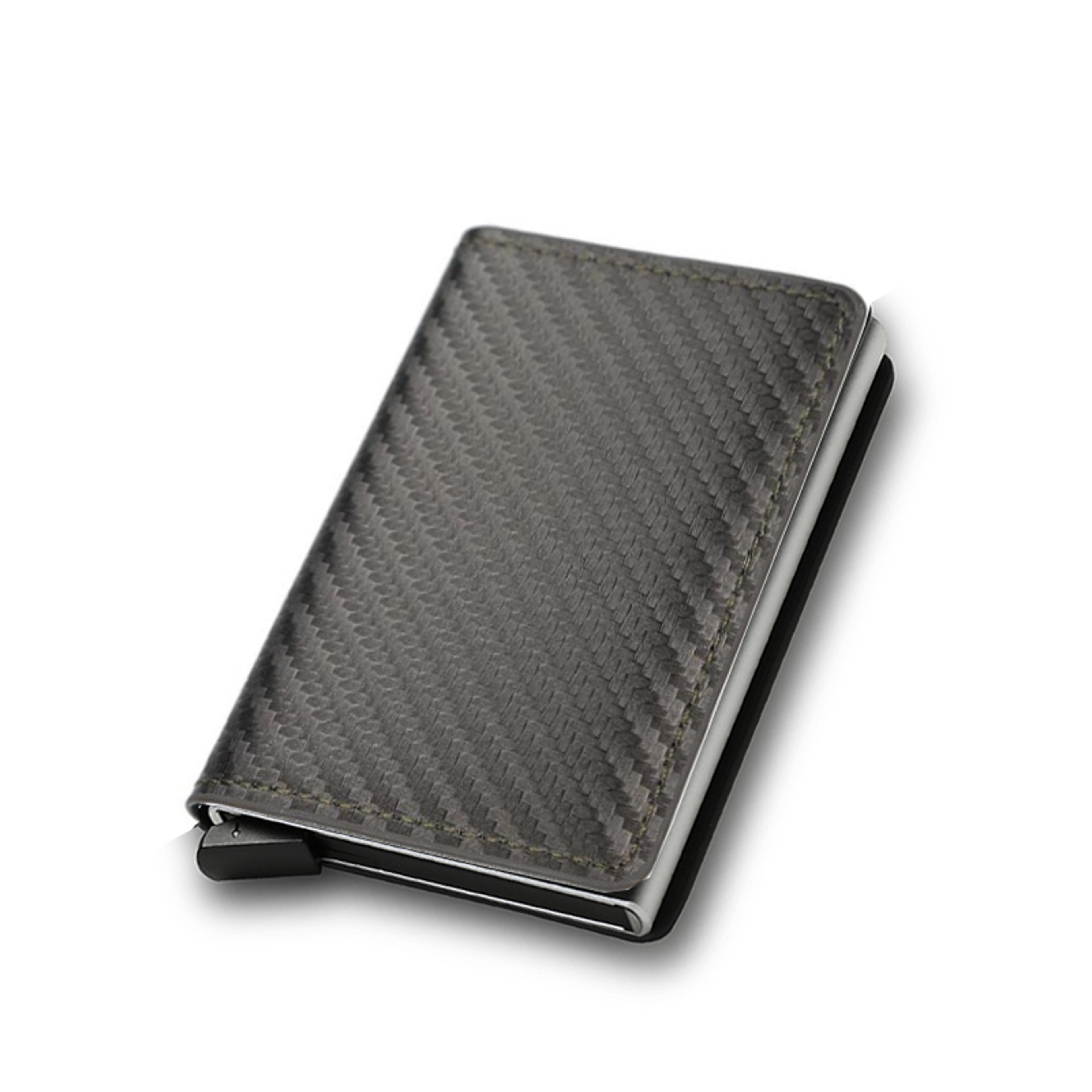 Carbon Fiber RFID Blocking Wallet With Pop Up Card Holder 5