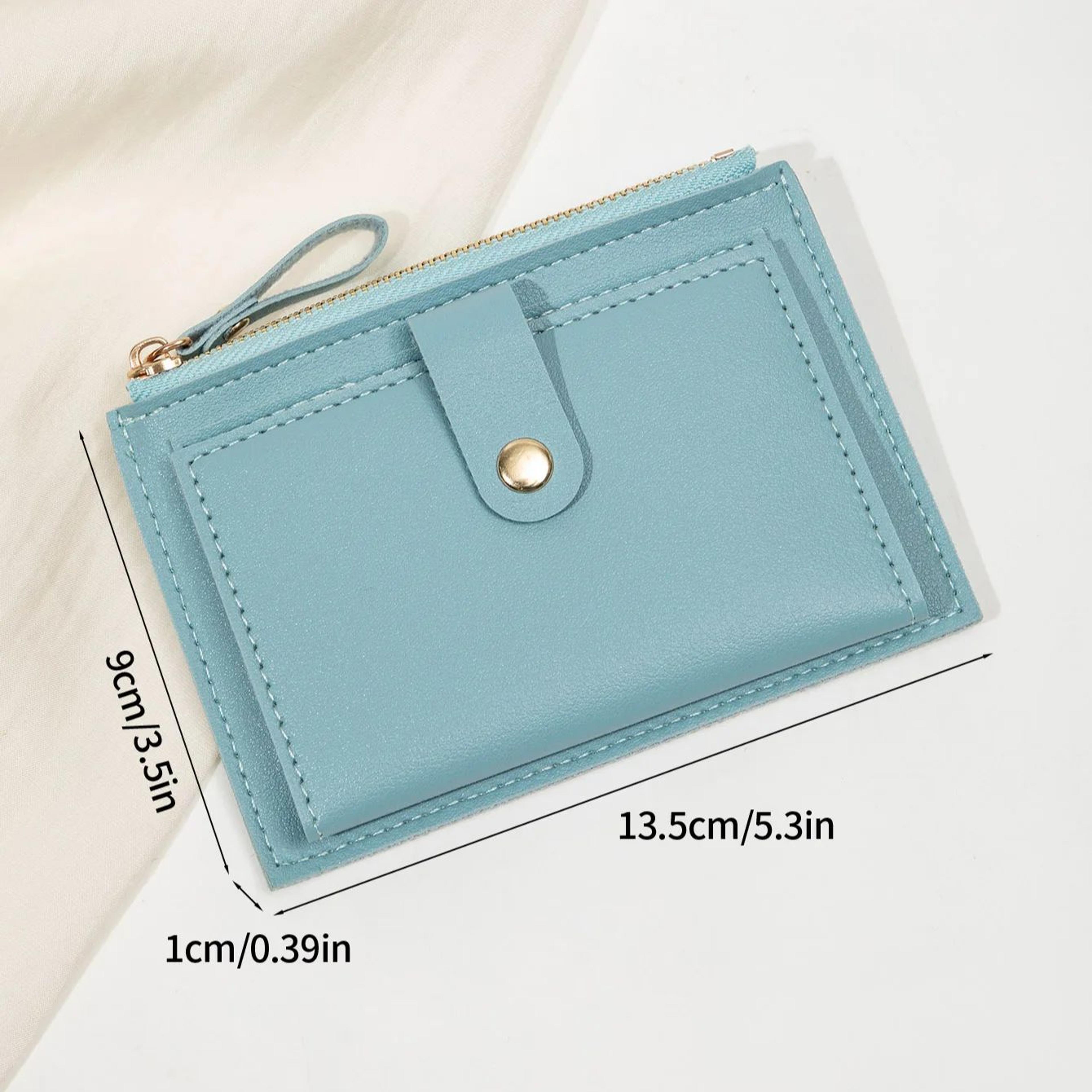 Minimalist Women Card Holder Wallet Slim PU Leather Mini Credit Card Holder 9
