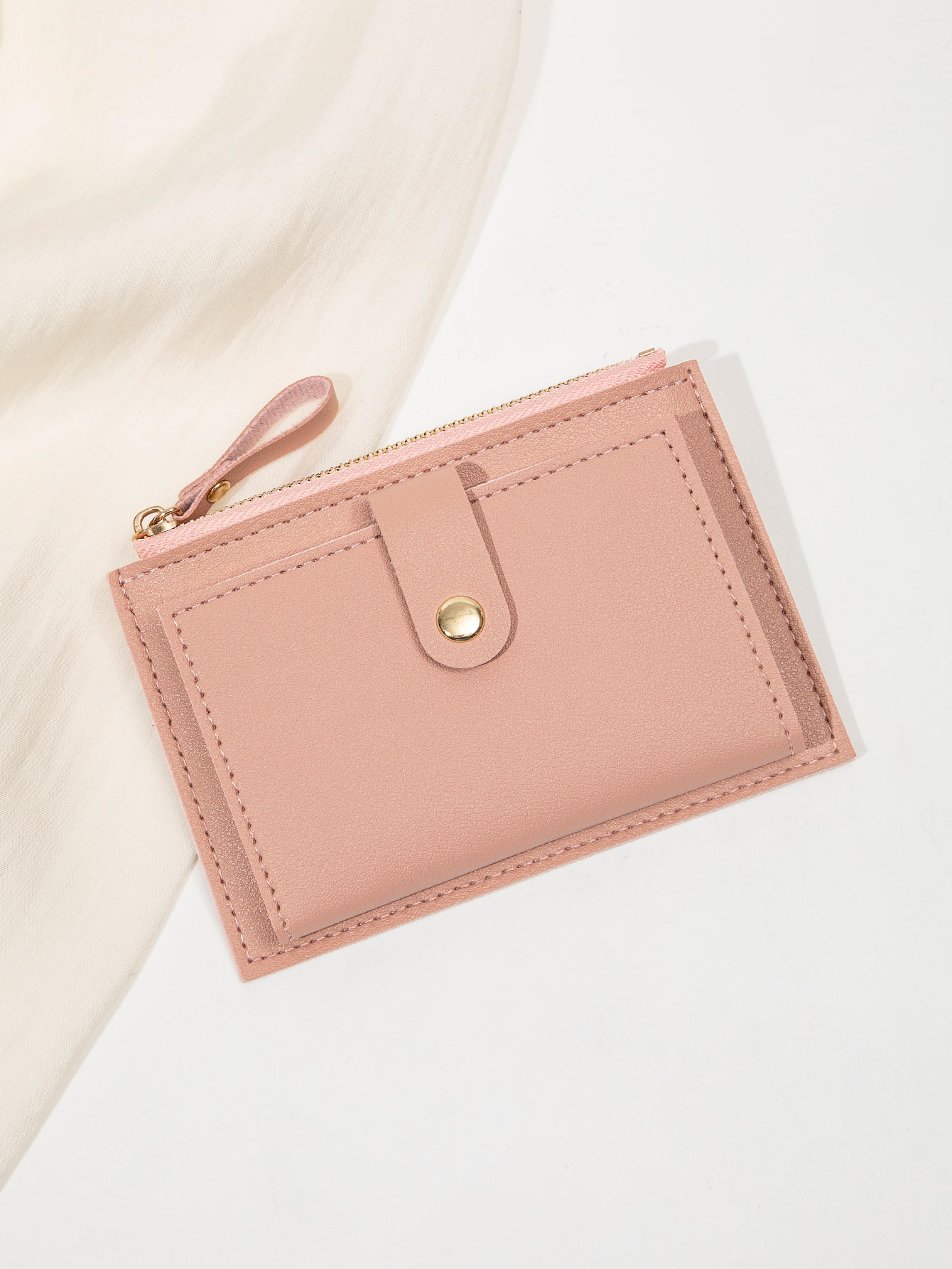 Minimalist Women Card Holder Wallet Slim PU Leather Mini Credit Card Holder 4