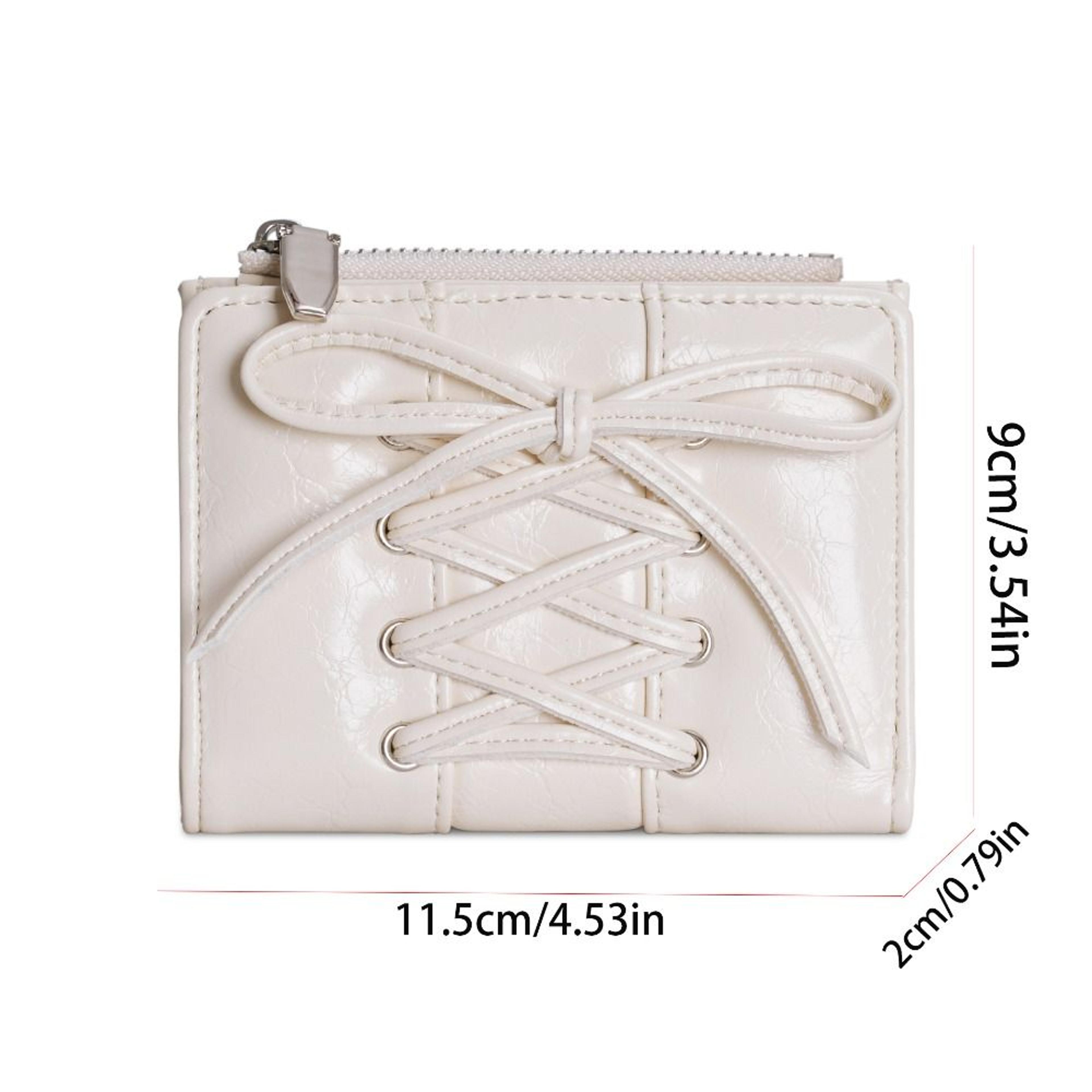 Korean Bow Wallet For Women Ultra Thin Multi Slot Card Holder With Zipper Coin Pouch 11
