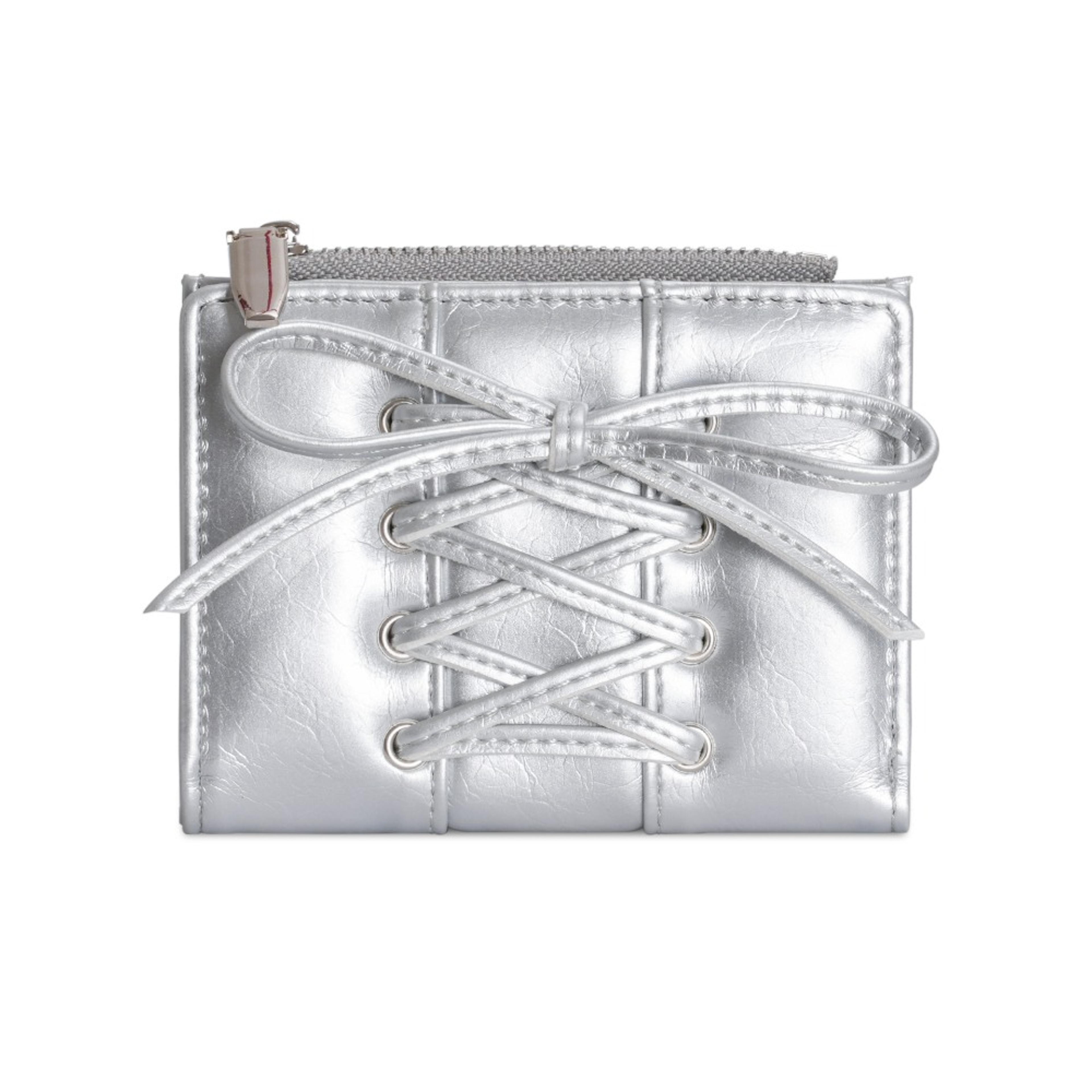 Korean Bow Wallet For Women Ultra Thin Multi Slot Card Holder With Zipper Coin Pouch 5