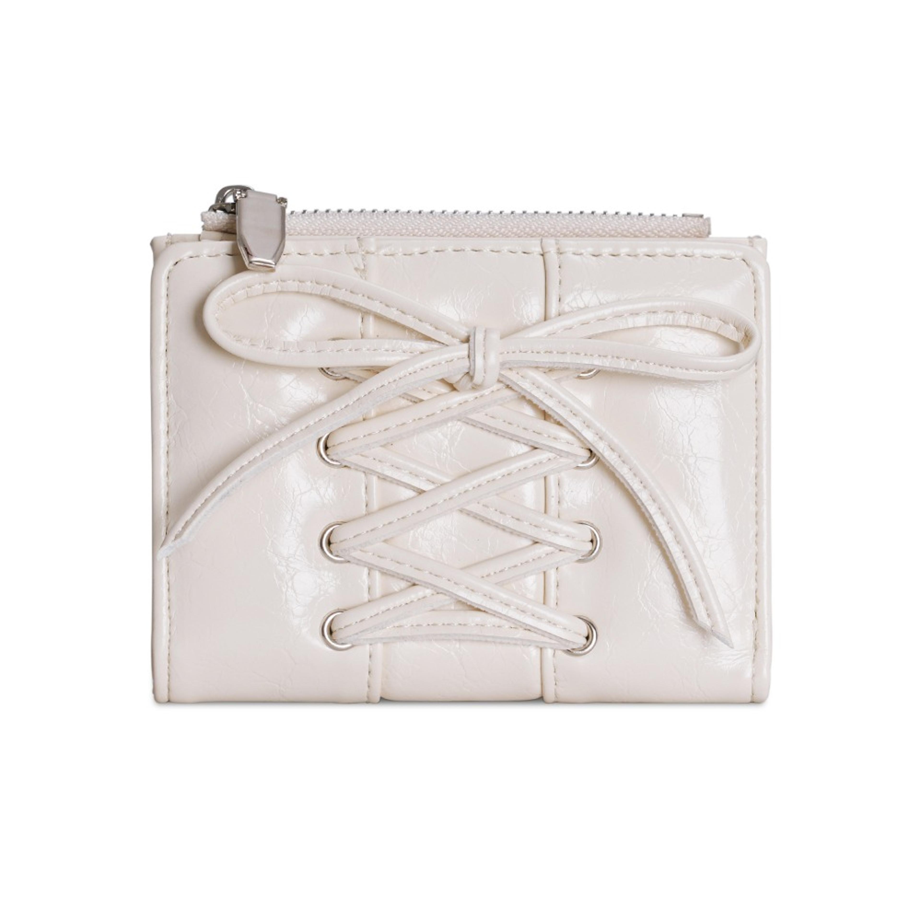 Korean Bow Wallet For Women Ultra Thin Multi Slot Card Holder With Zipper Coin Pouch 6