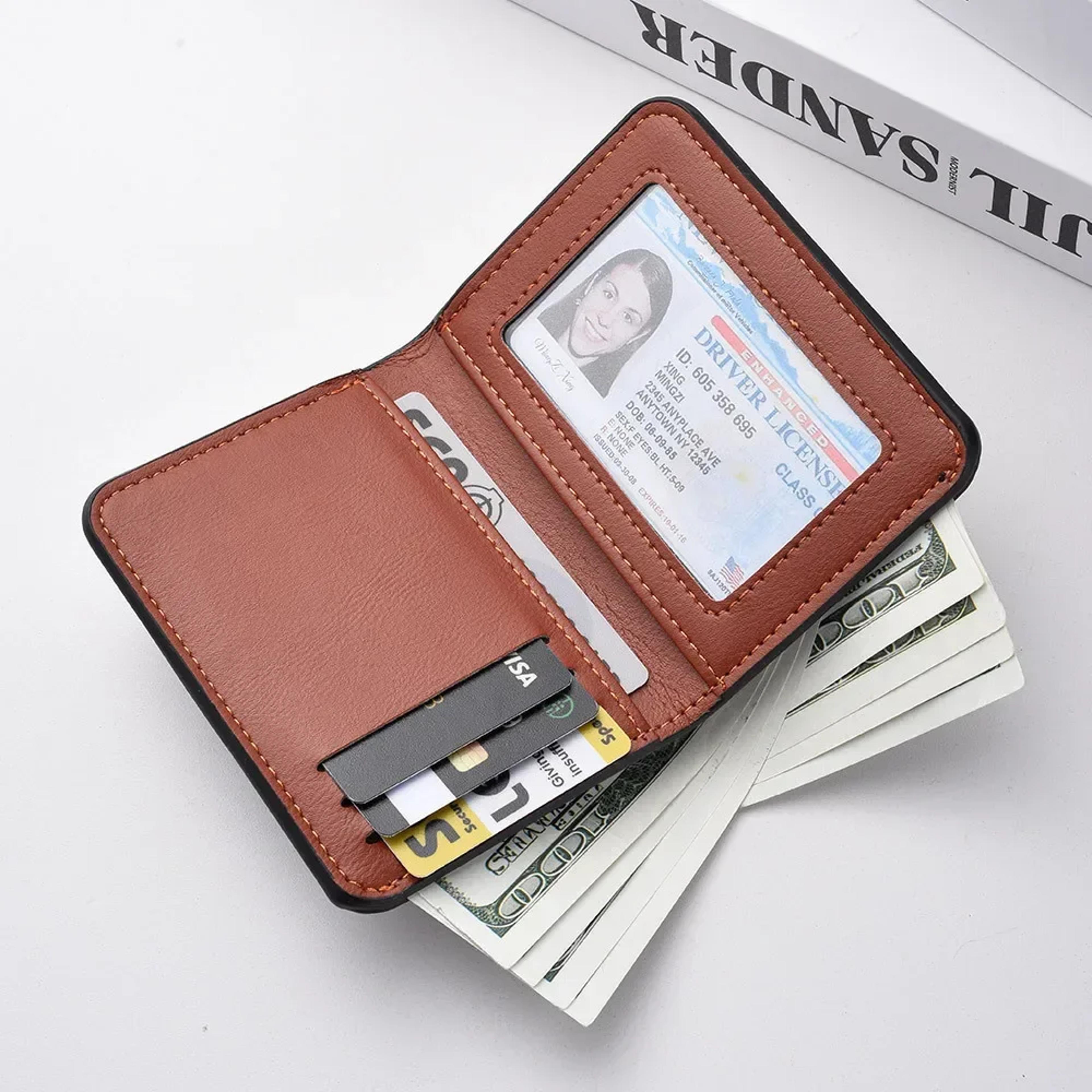 Ultra Thin PU Leather Card Holder Slim Wallet For Men 4