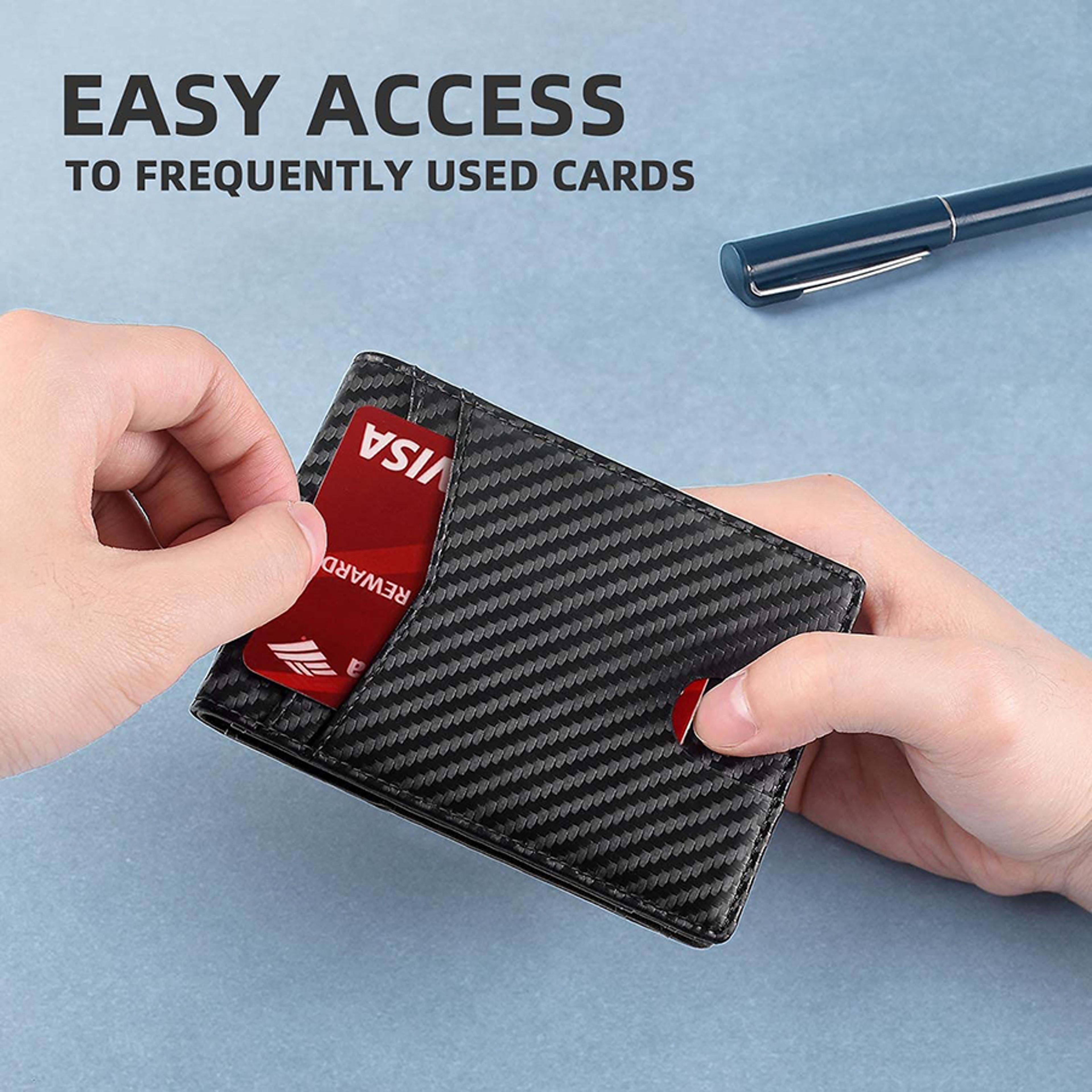 Carbon Fiber AirTag RFID Blocking Wallet For Men 6