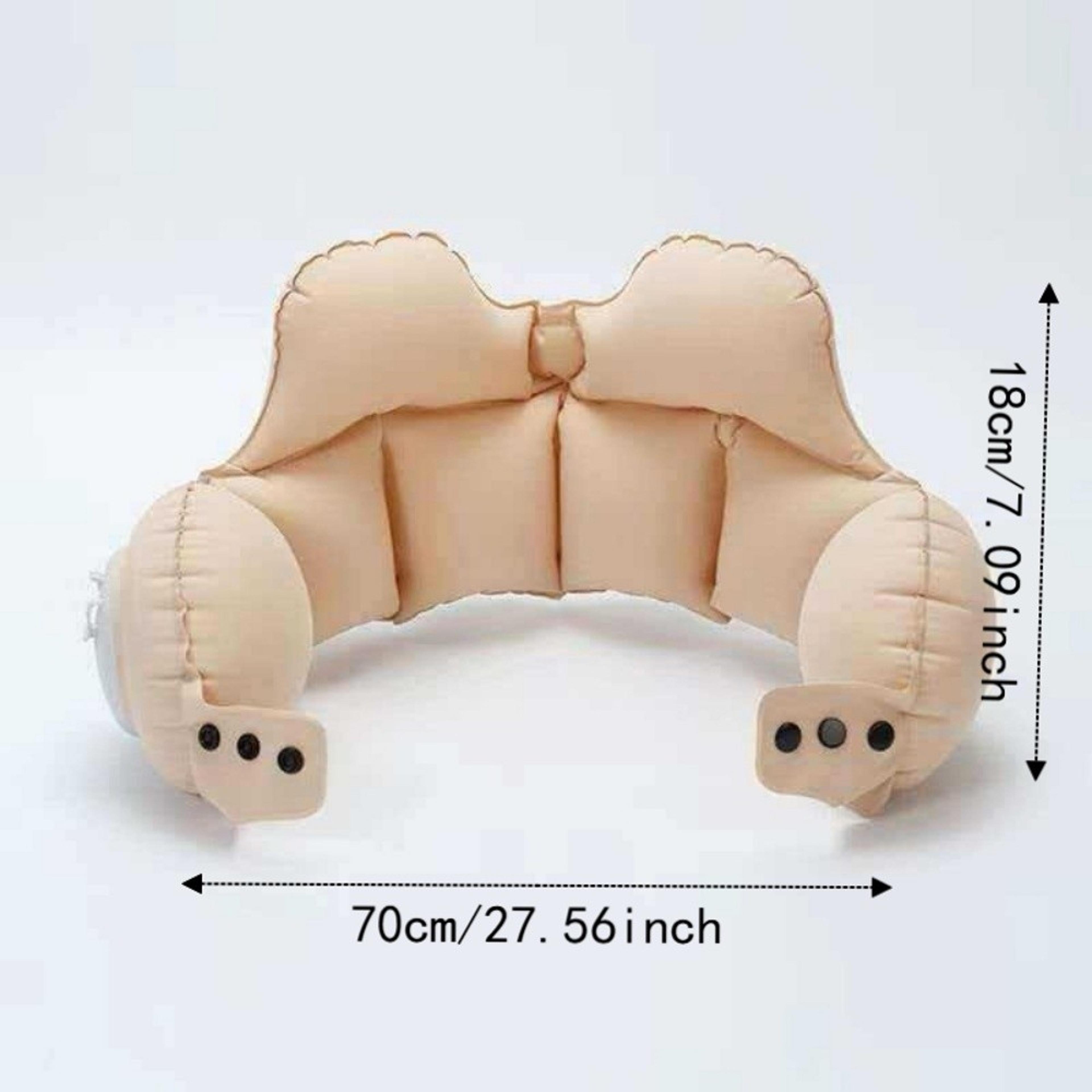 Compact Inflatable Neck Pillow For Travel Adjustable Foldable Airplane Pillow 7