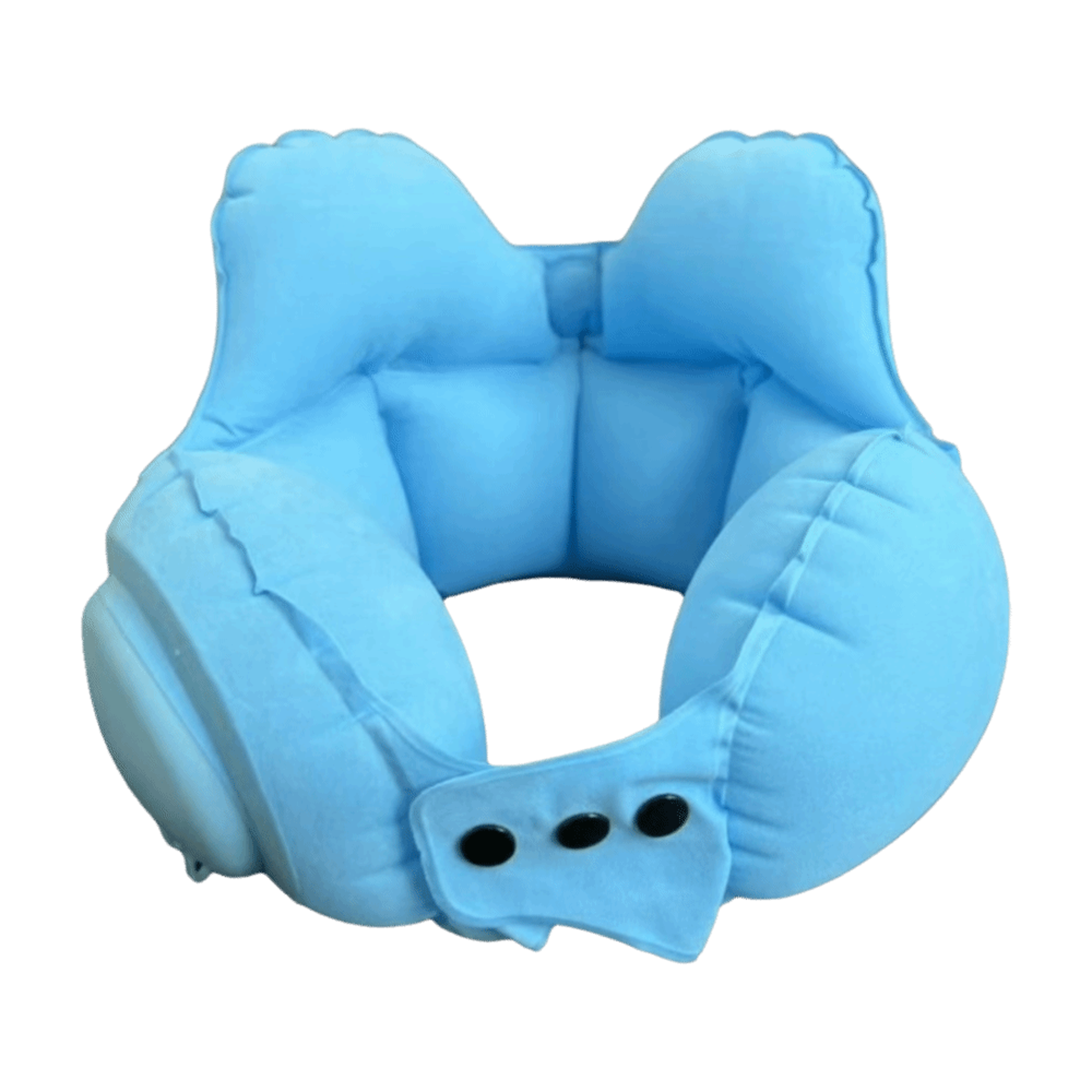 Compact Inflatable Neck Pillow For Travel Adjustable Foldable Airplane Pillow 0