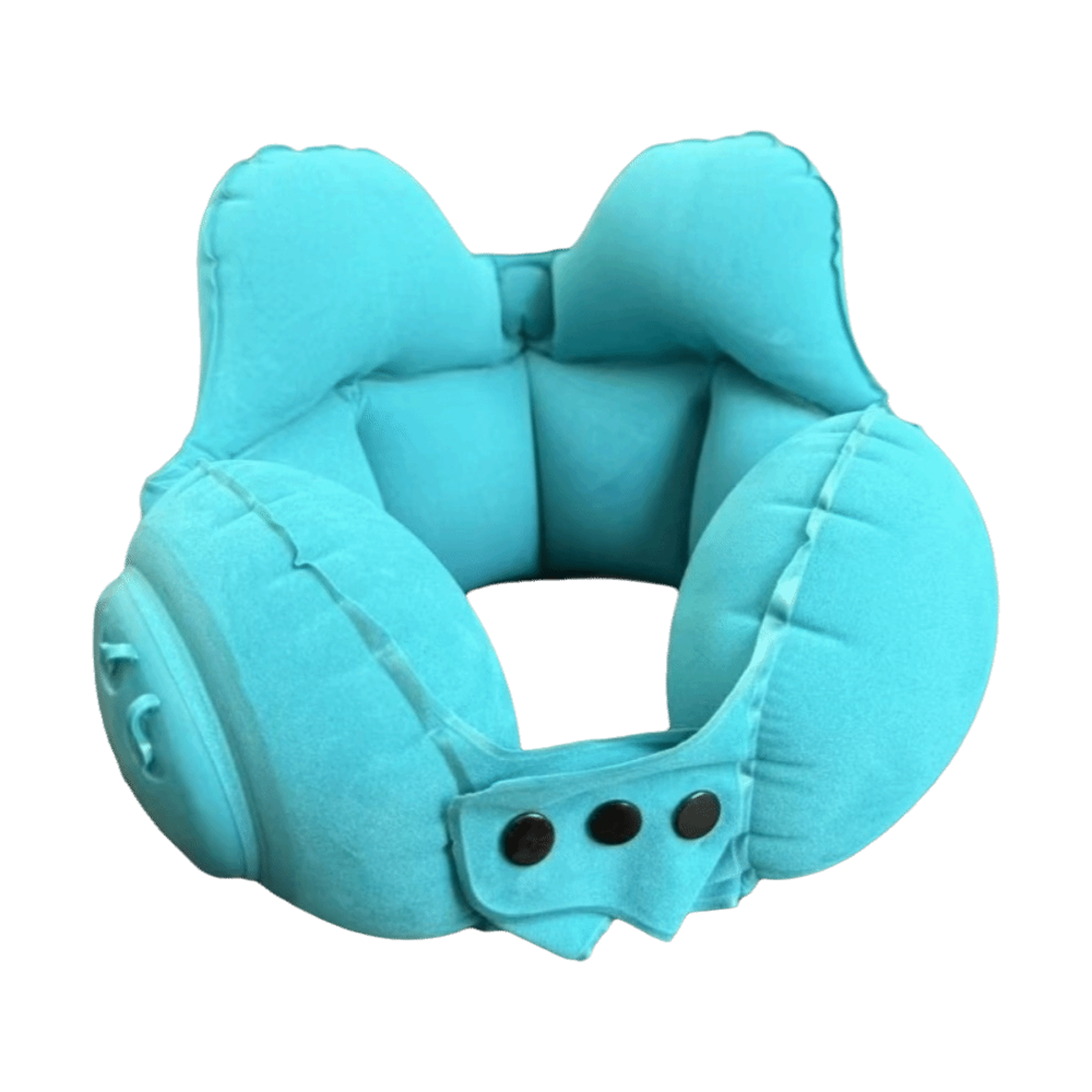 Compact Inflatable Neck Pillow For Travel Adjustable Foldable Airplane Pillow 1