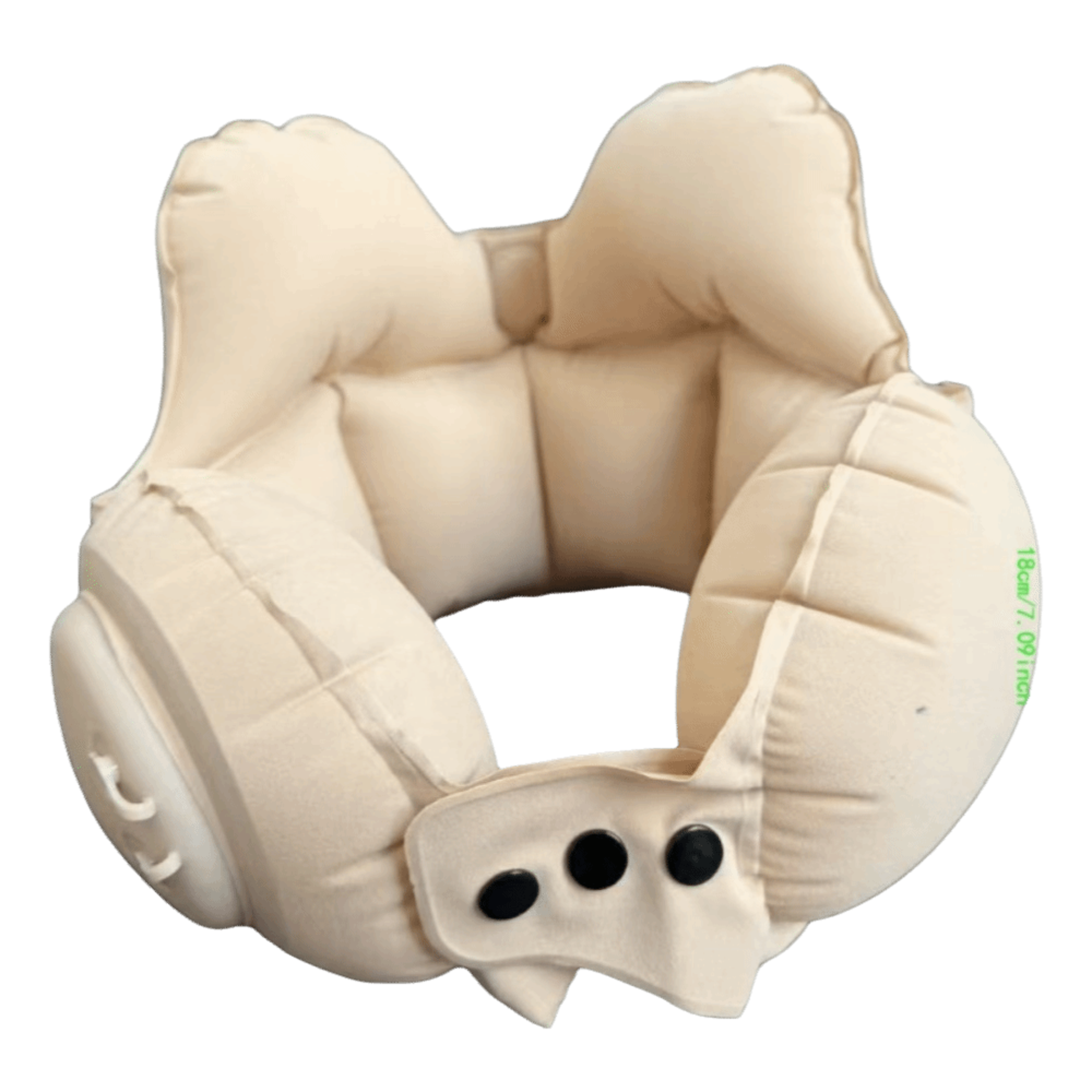 Compact Inflatable Neck Pillow For Travel Adjustable Foldable Airplane Pillow 2
