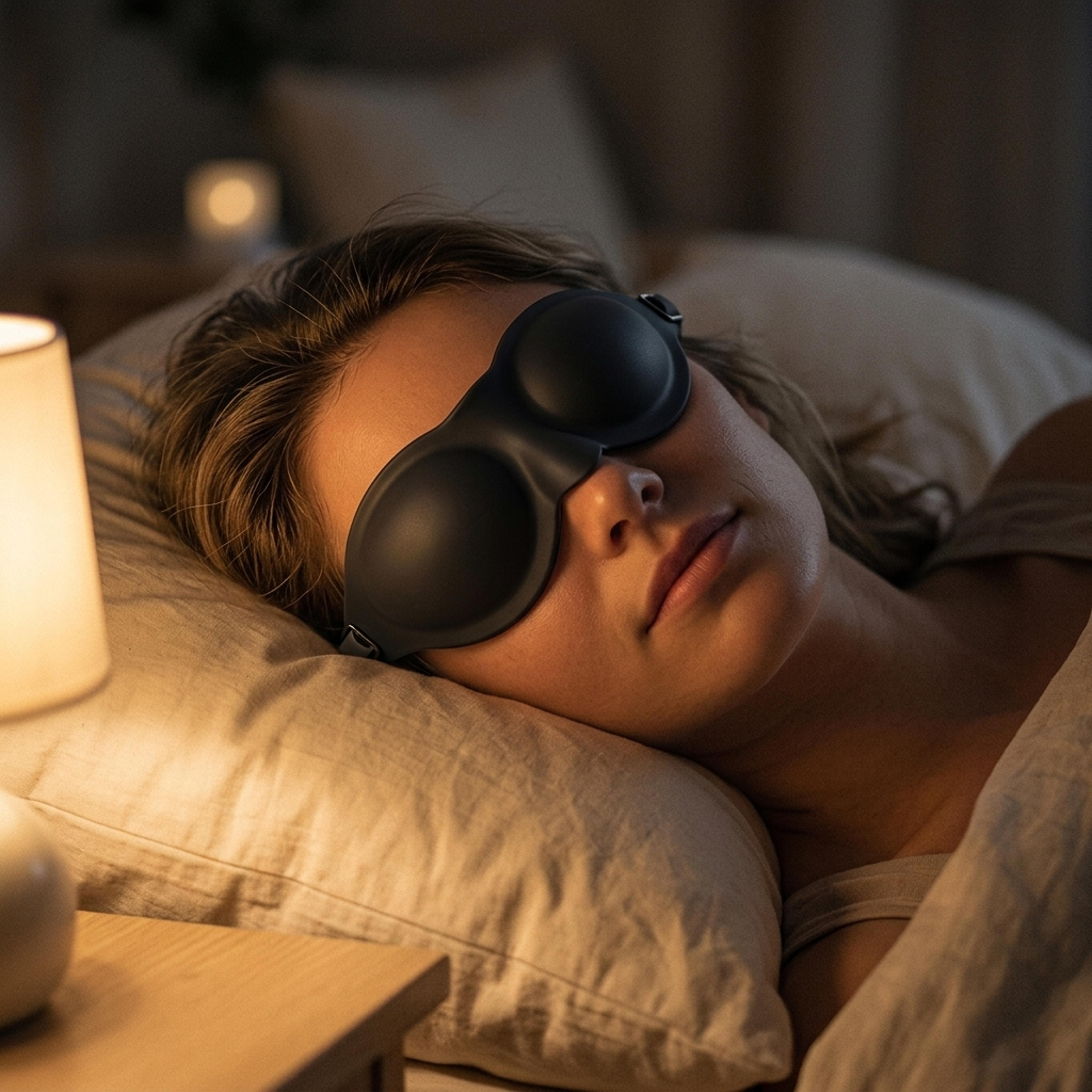 Blackout Sleep Mask Liquid Silicone Eye Cover For Travel And Rest 2