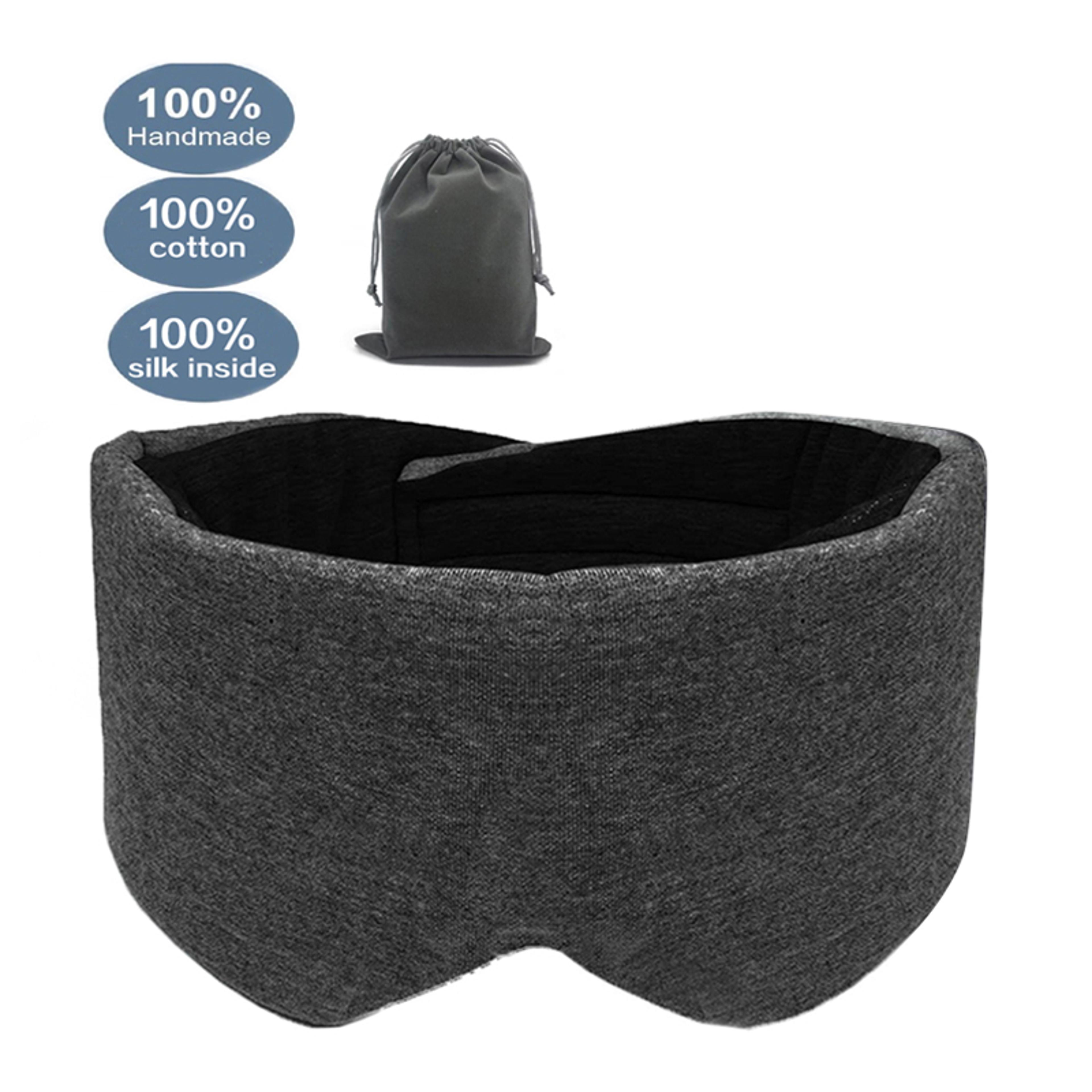 Cotton Silk Sleep Mask Soft Light Blocking Travel Eye Cover 1