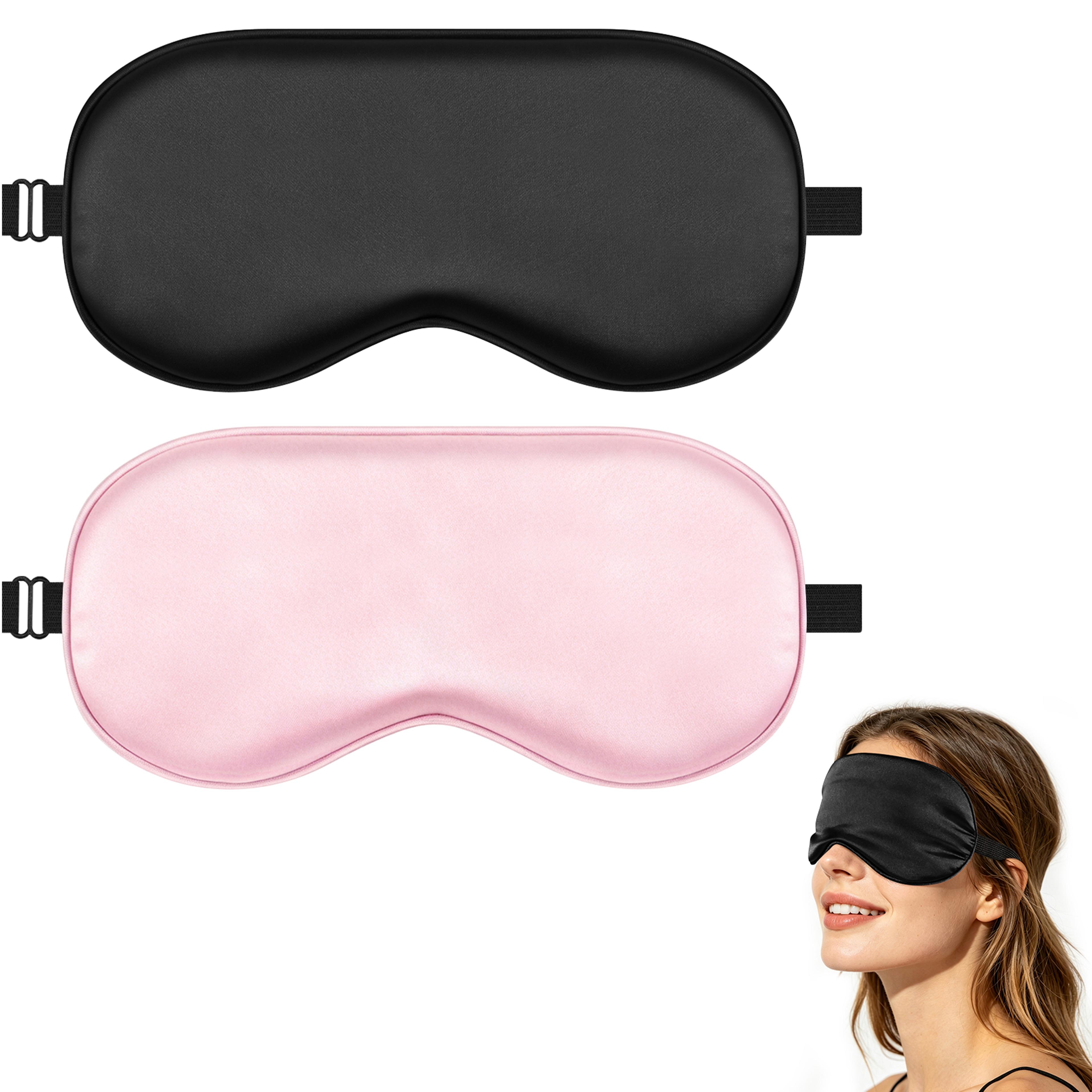 Silk Sleep Mask Soft Padded Light Blocking Eye Mask For Travel Nap And Night Rest 0