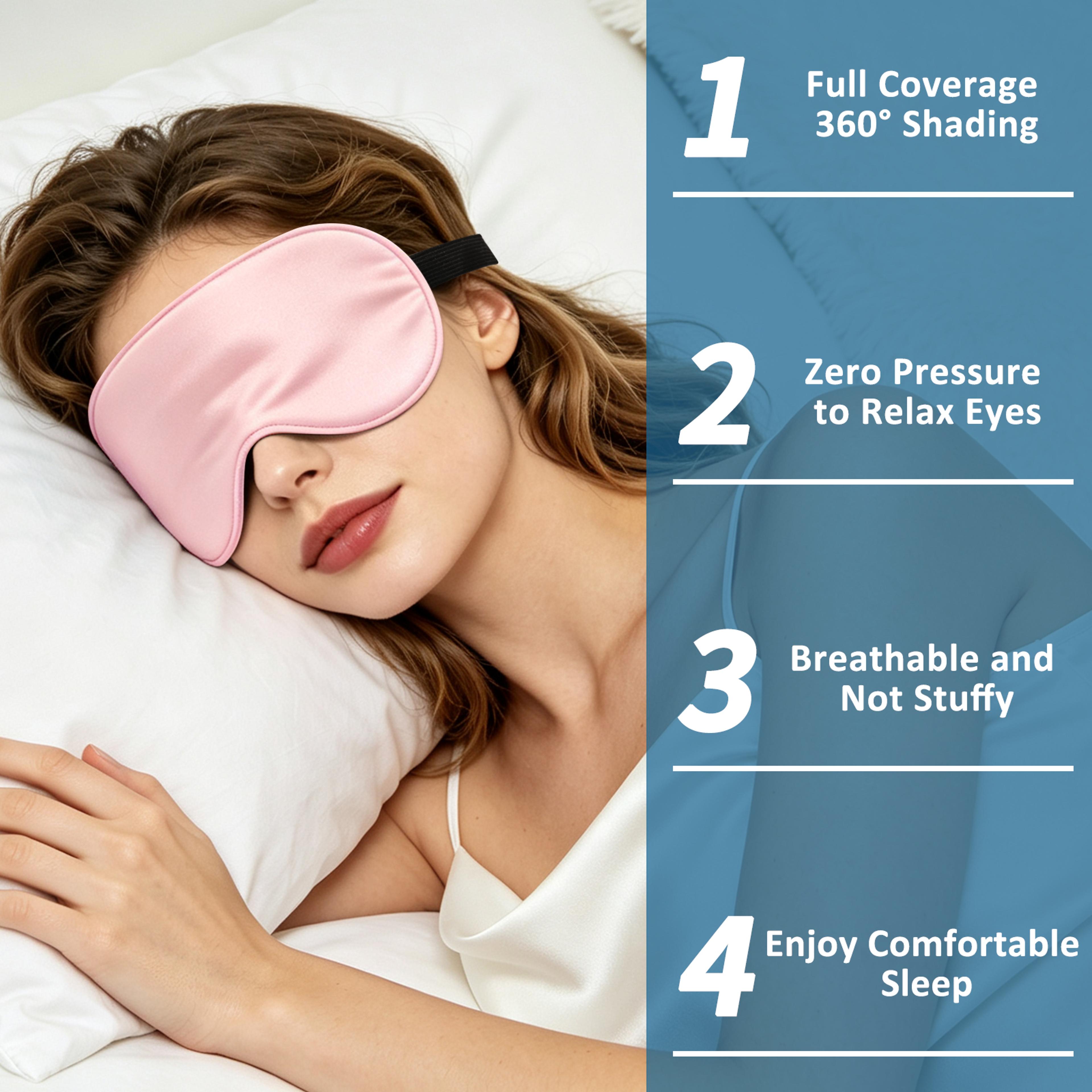 Silk Sleep Mask Soft Padded Light Blocking Eye Mask For Travel Nap And Night Rest 8