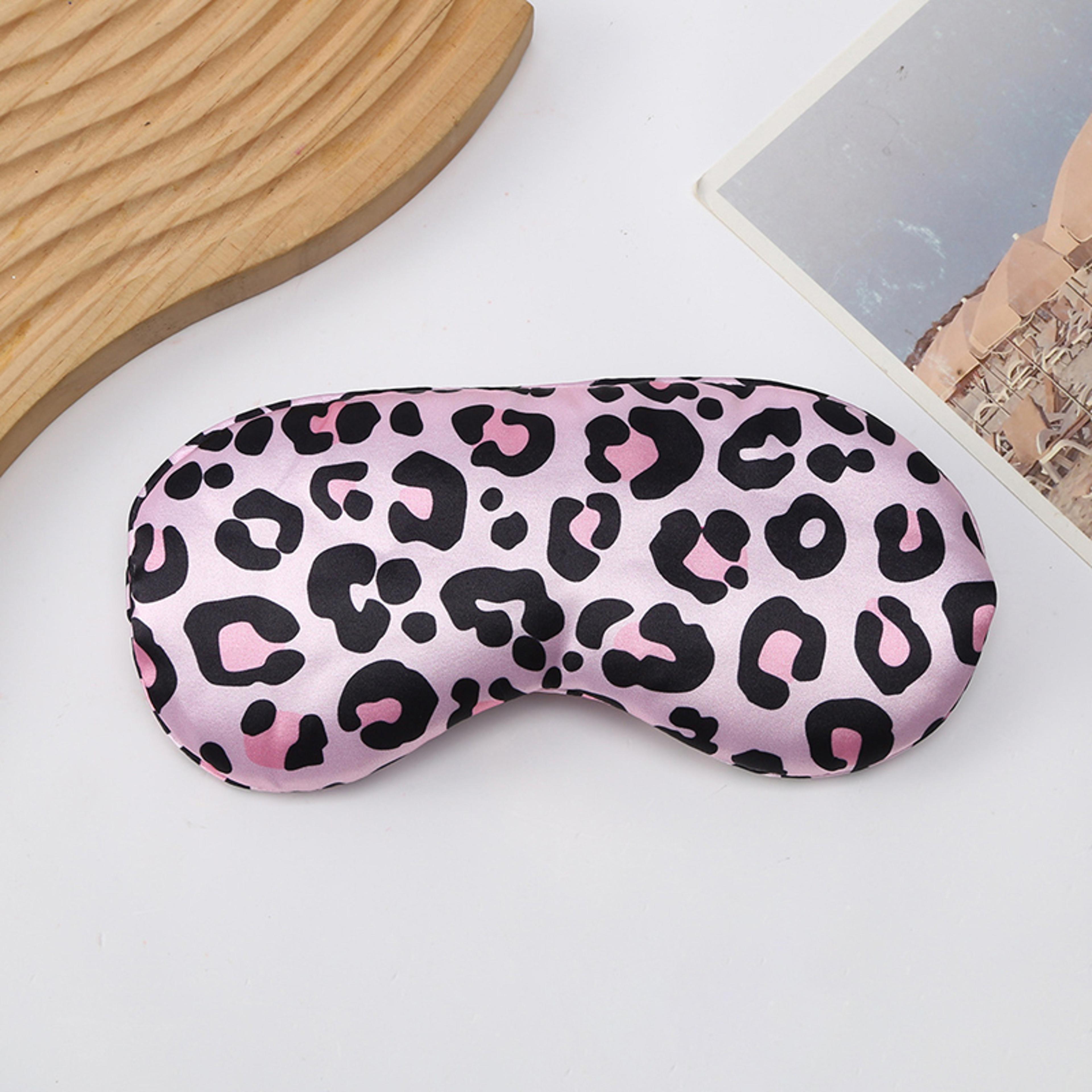 Leopard Print SilkLike Sleep Mask For Light Blocking Travel And Naps 2