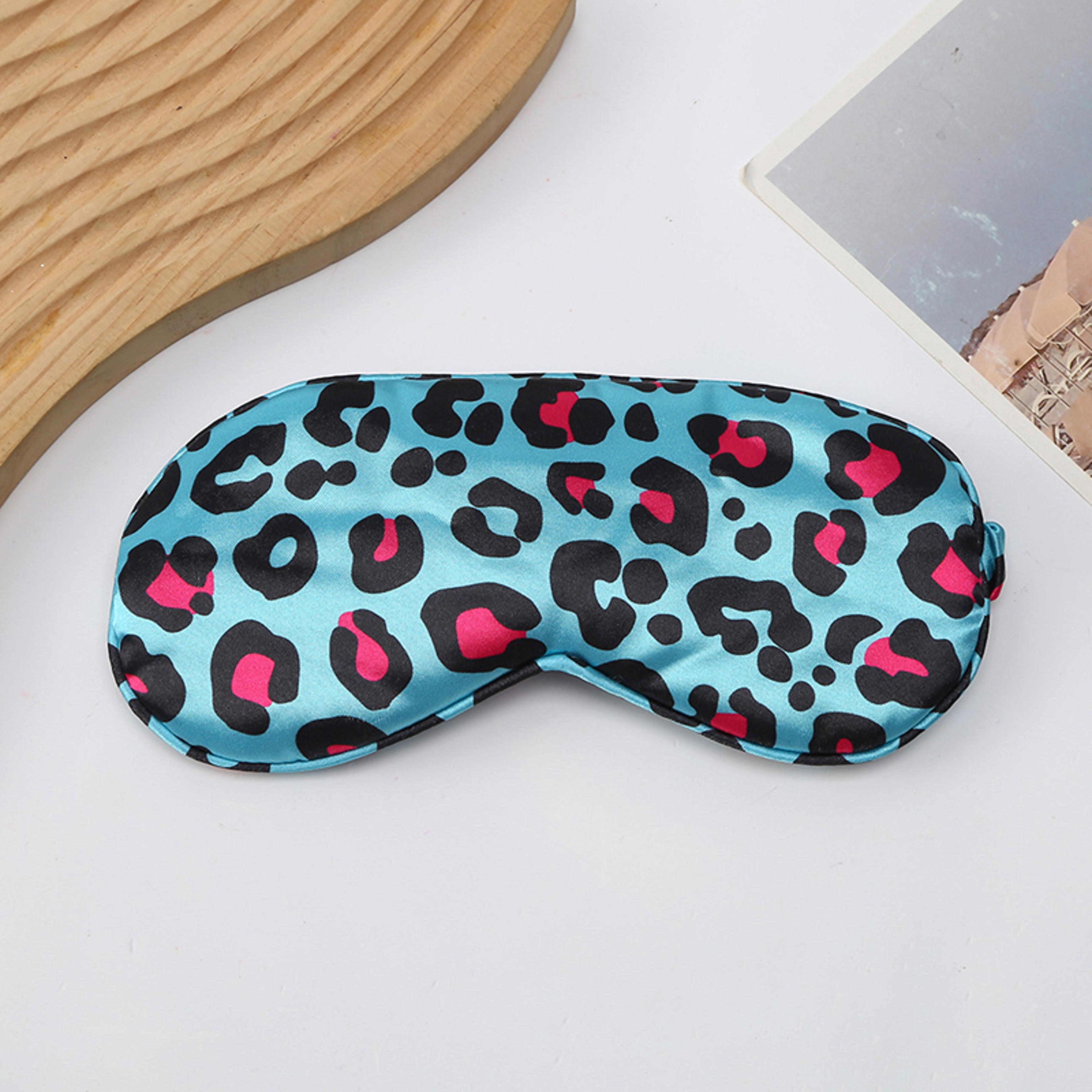 Leopard Print SilkLike Sleep Mask For Light Blocking Travel And Naps 3