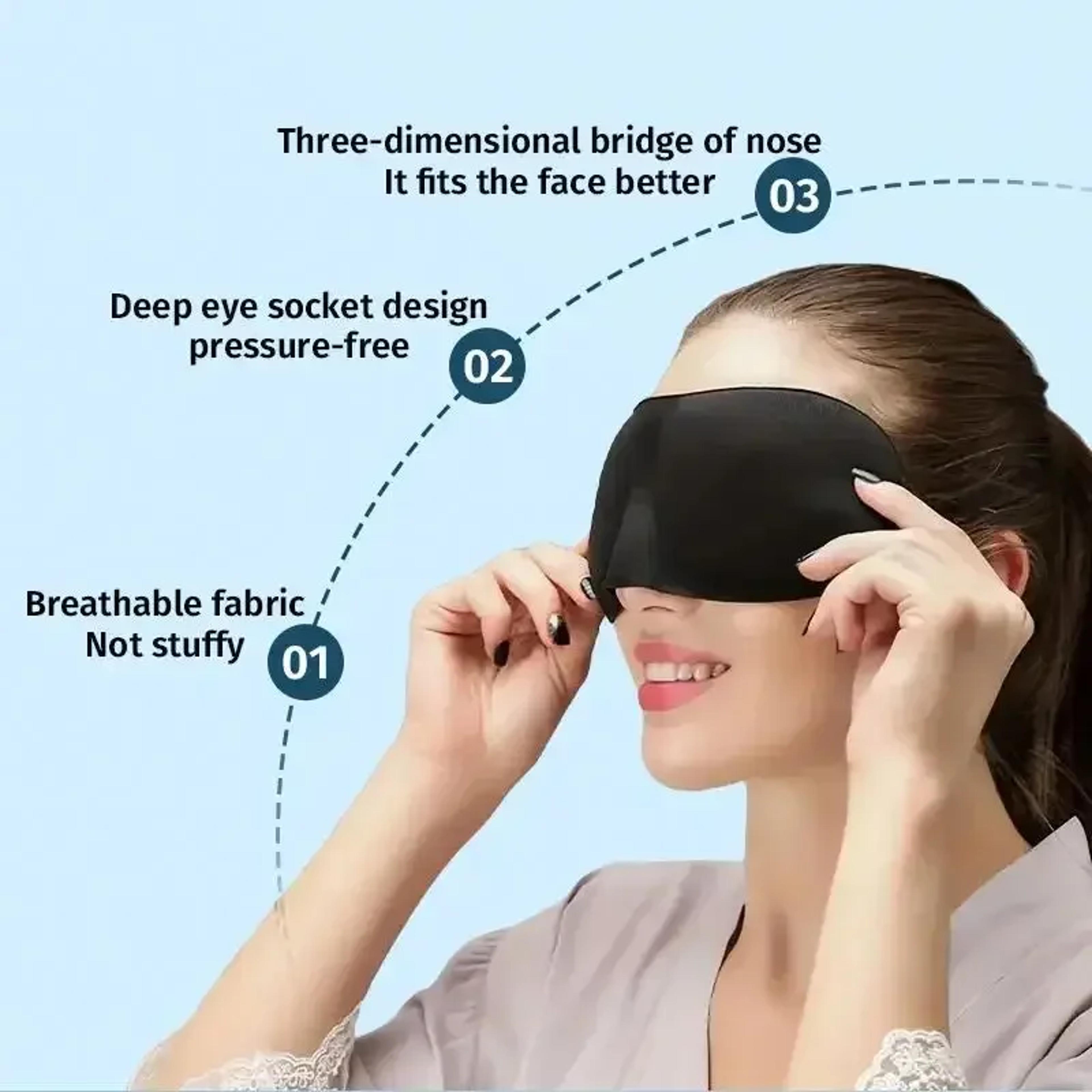 Sleep Mask Contoured Blackout Eye Mask For Deep Sleep Travel And Naps 3