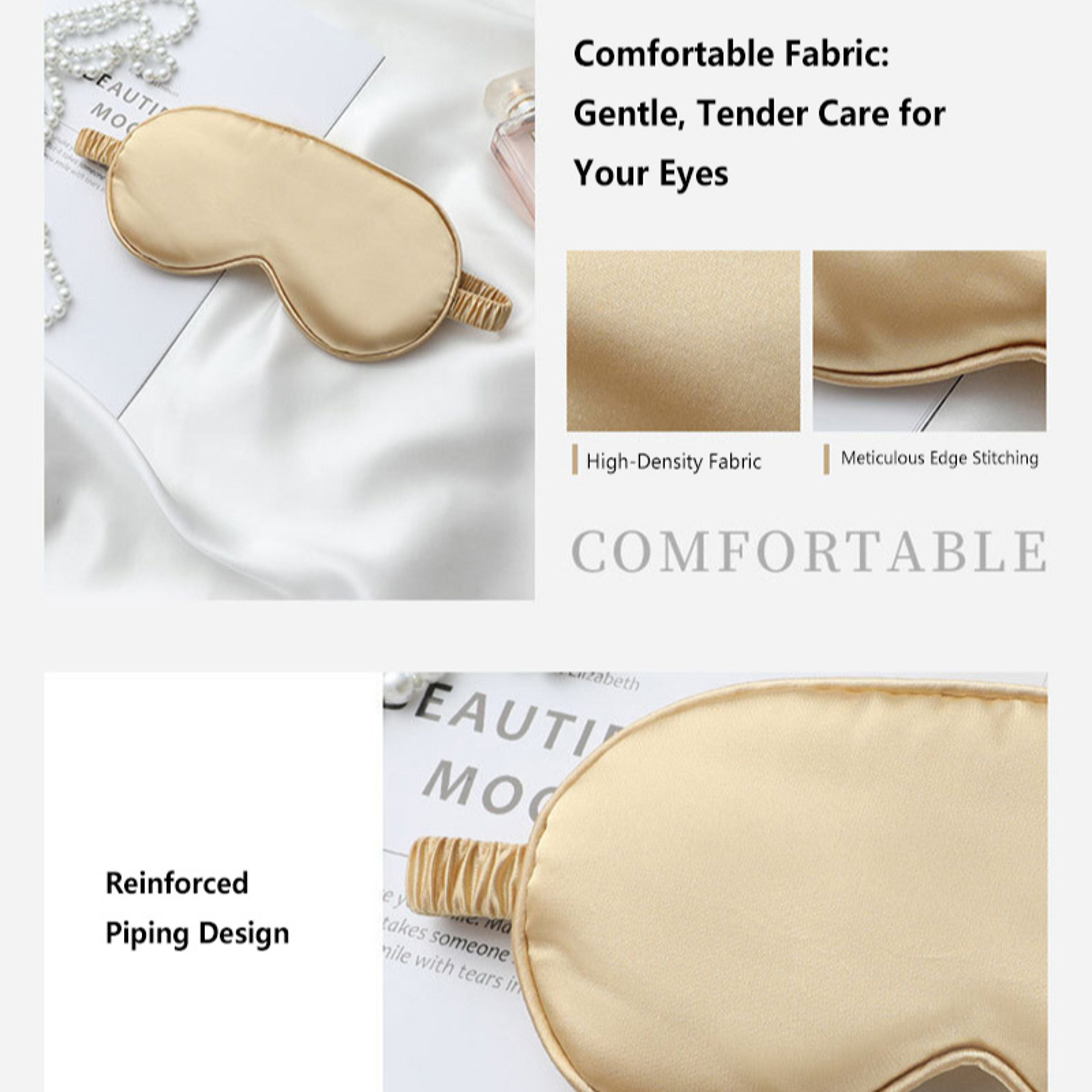 Soft Light Blocking Sleep Eye Mask For Travel Naps And Rest 12