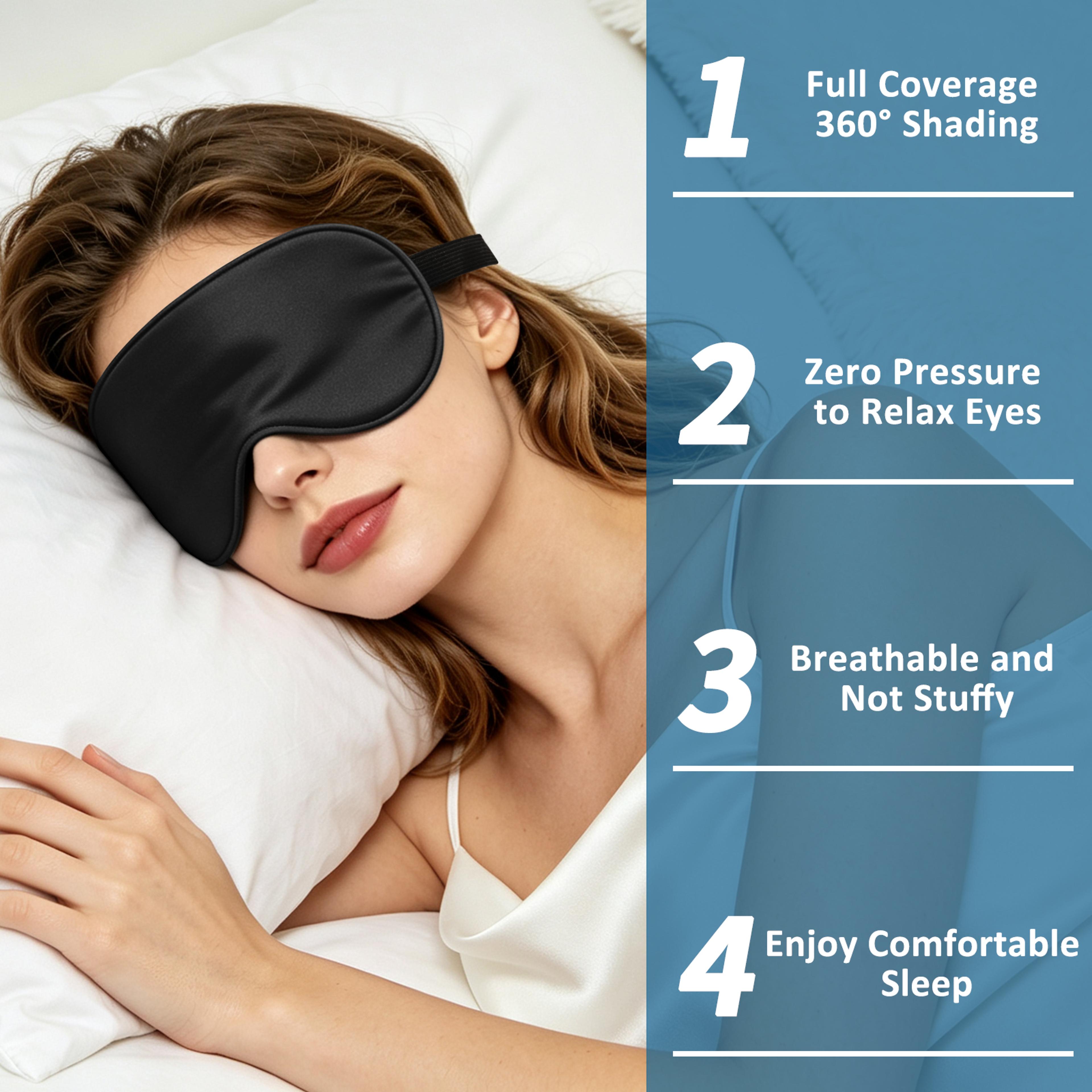 Adjustable Imitation Silk Sleep Eye Mask For Light Blocking Comfort 8