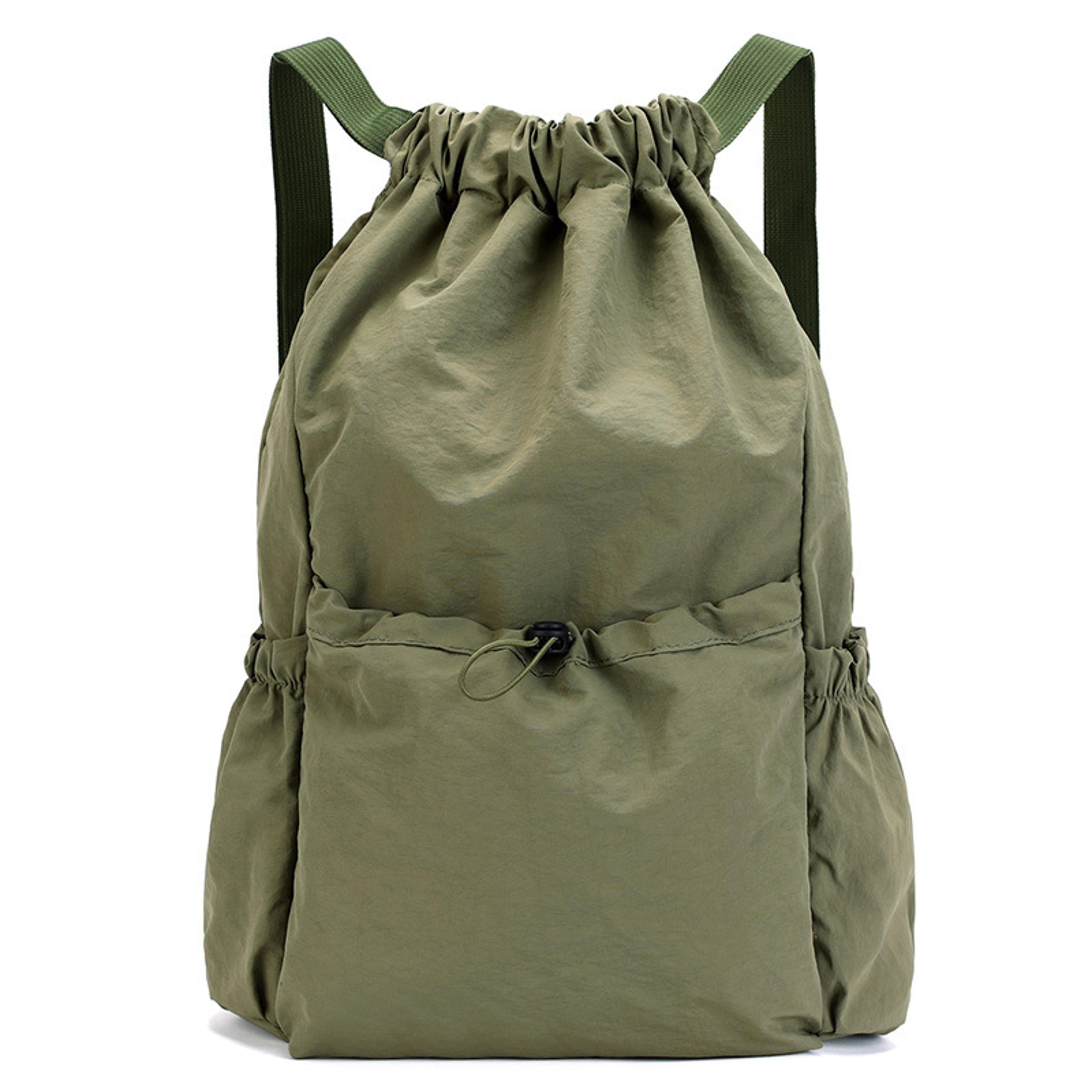 Foldable Drawstring Backpack Lightweight Packable Travel Bag For Gym Outdoor Trips 1