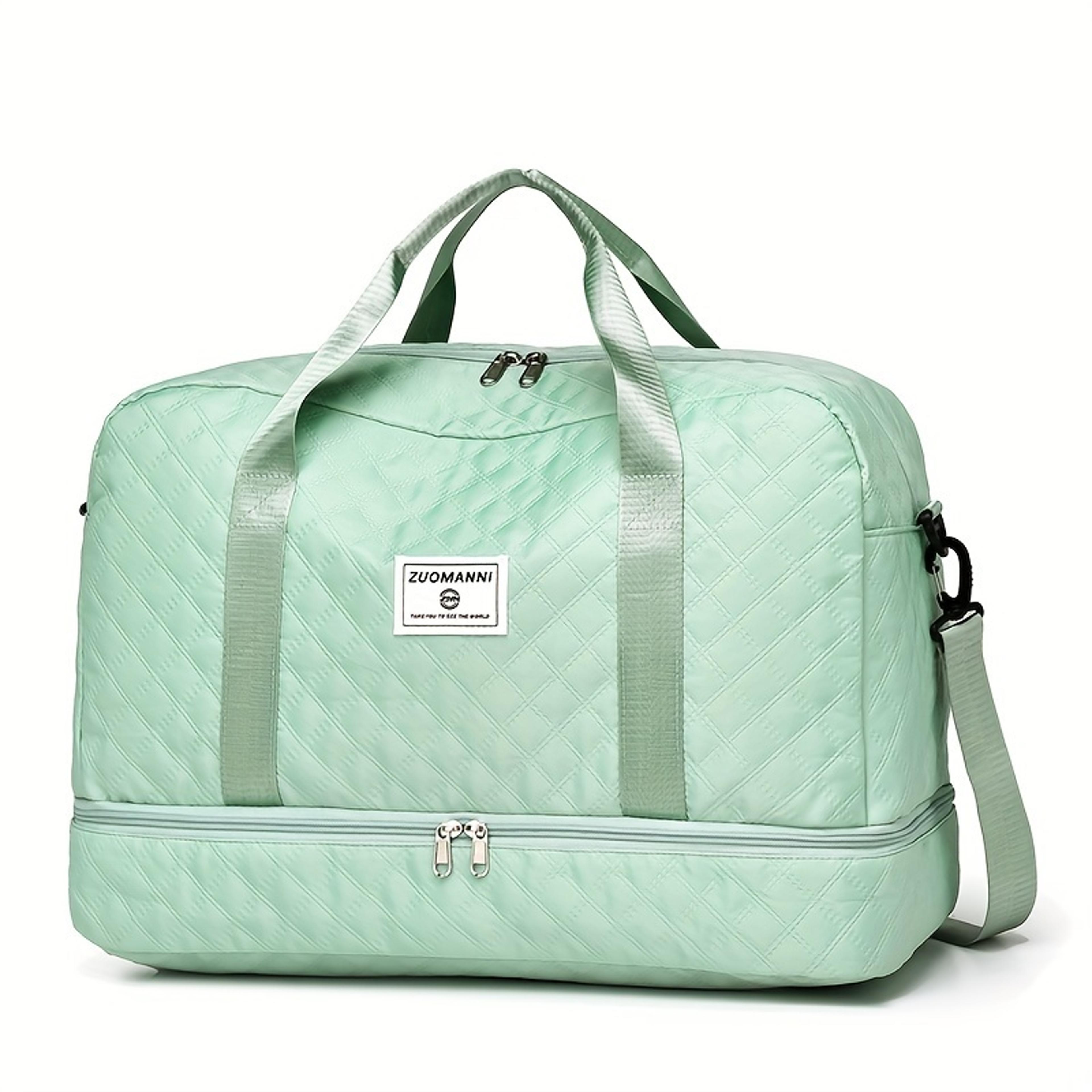 Large Capacity Nylon Weekender Travel Bag With Multi Pocket Gym And Overnight Storage 5