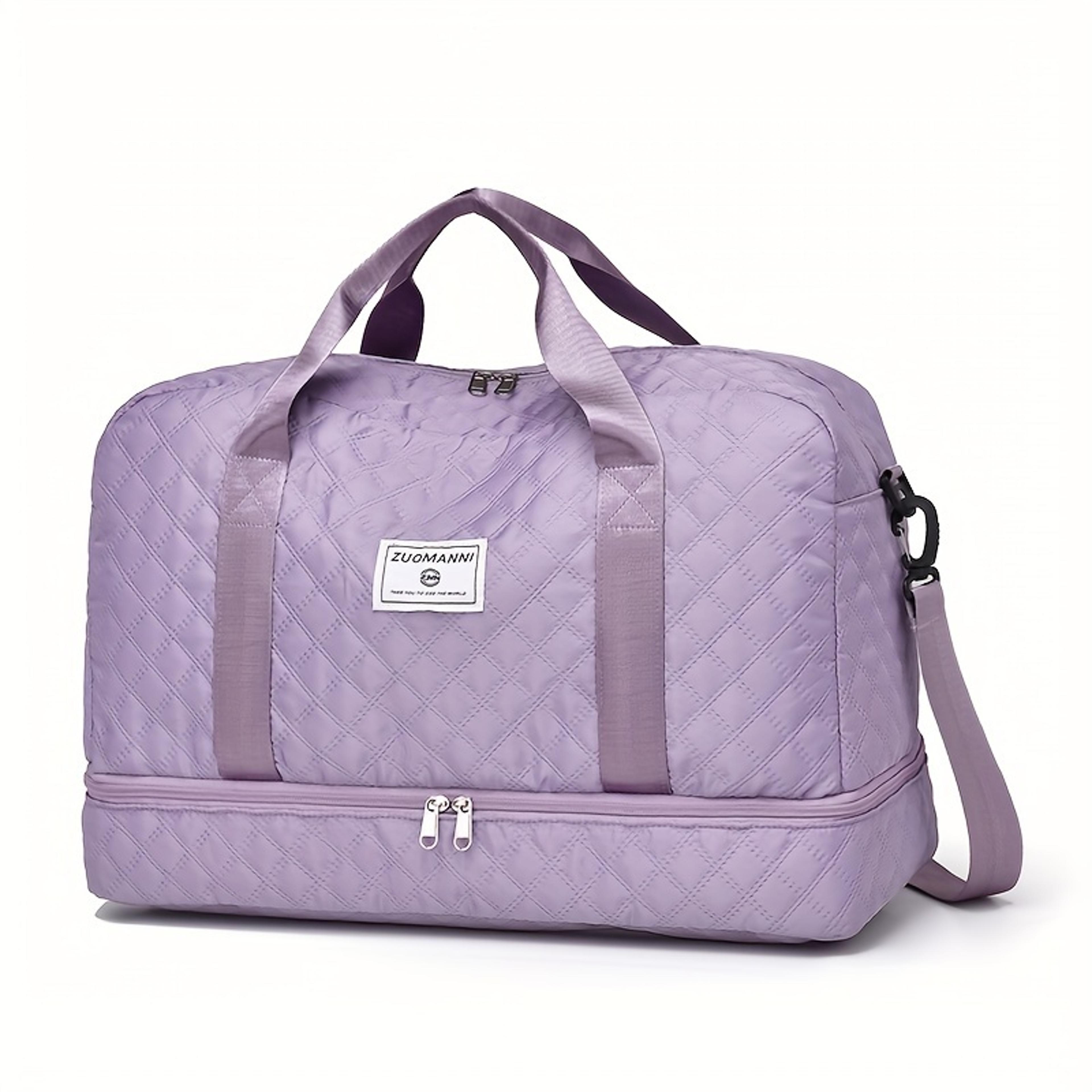 Large Capacity Nylon Weekender Travel Bag With Multi Pocket Gym And Overnight Storage 8