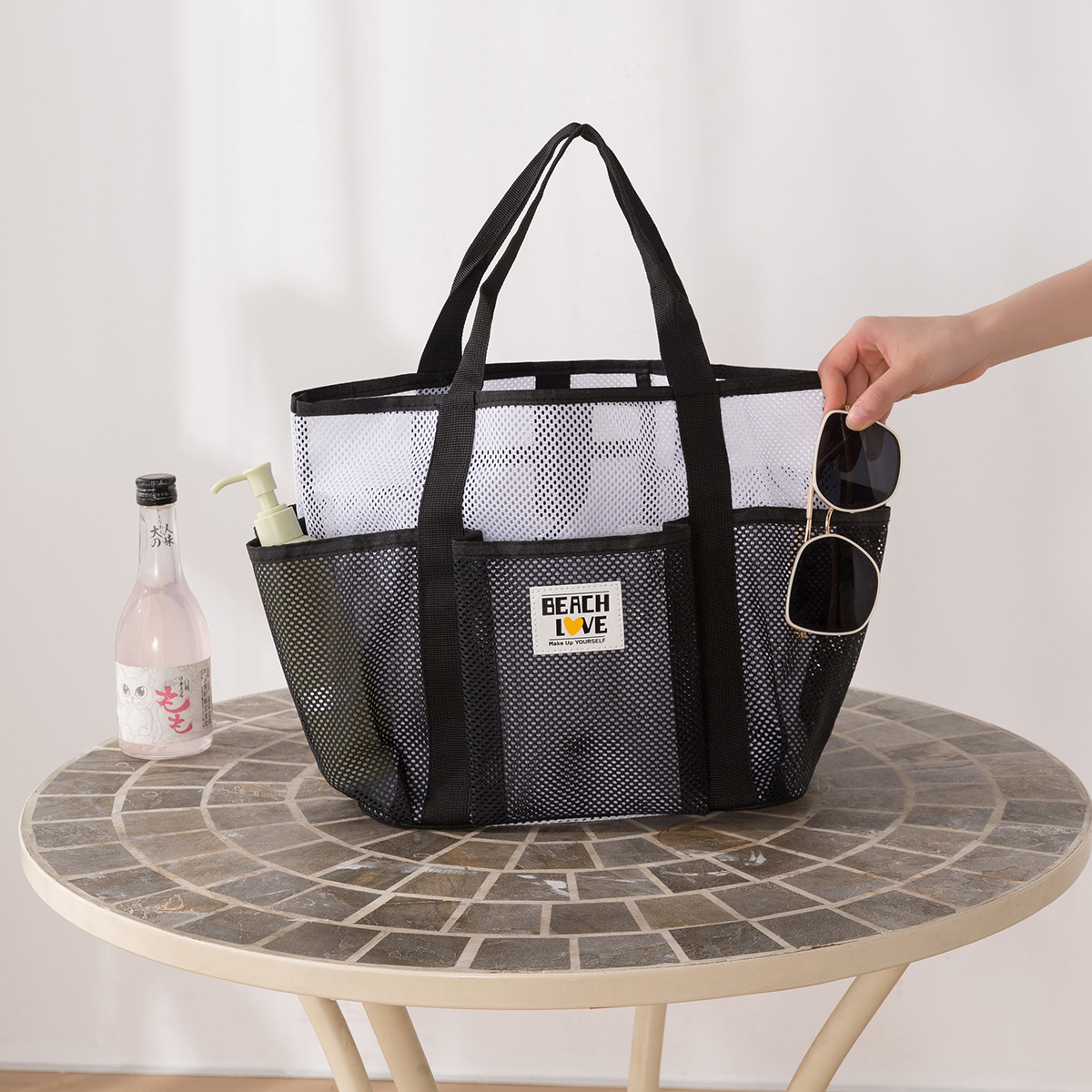 Mesh Swim Bag With Wet Dry Separation Large Capacity Beach Travel Organizer 2