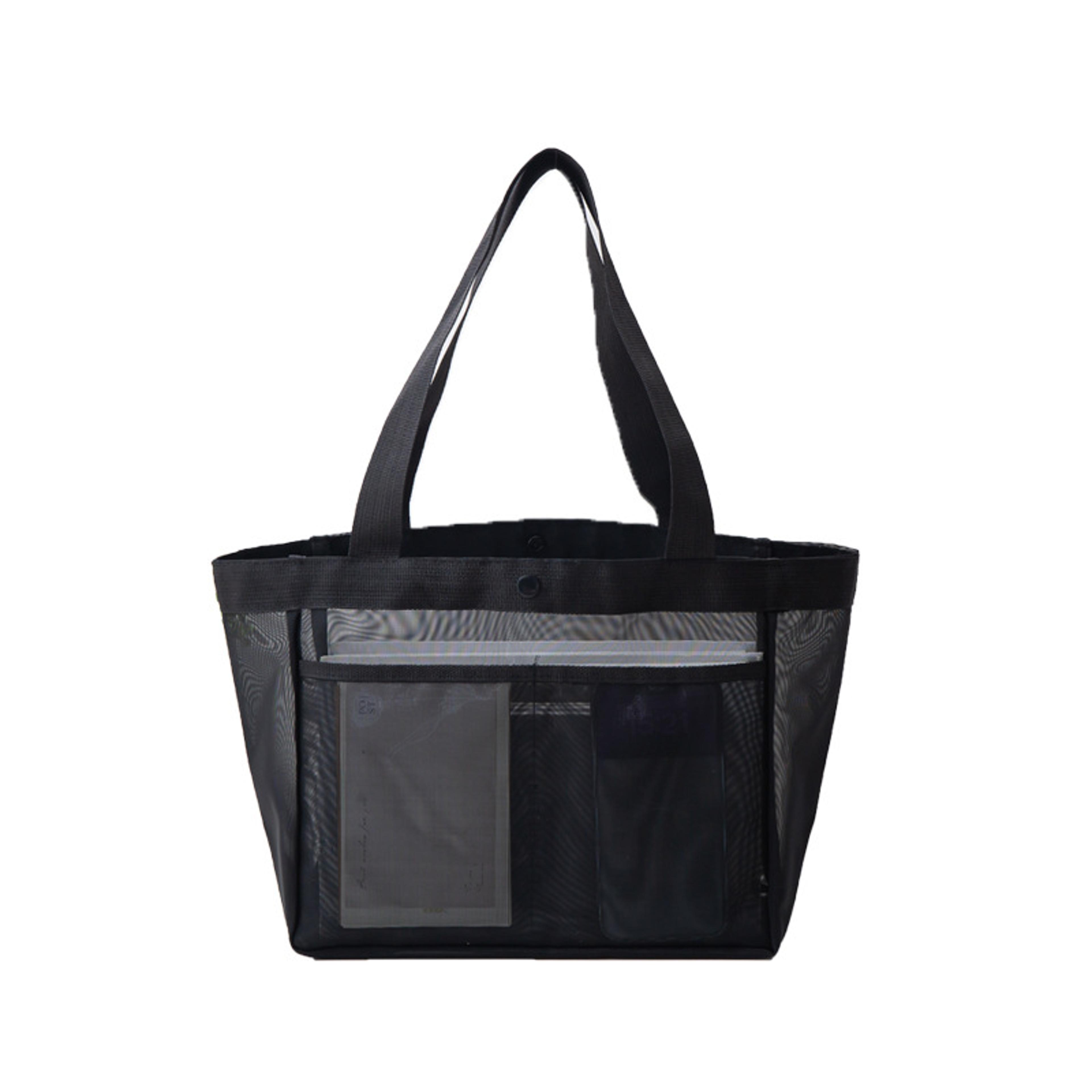 Large Capacity Mesh Tote Bag Nylon Shoulder Shopping Bag For Beach Travel And Outdoors 0