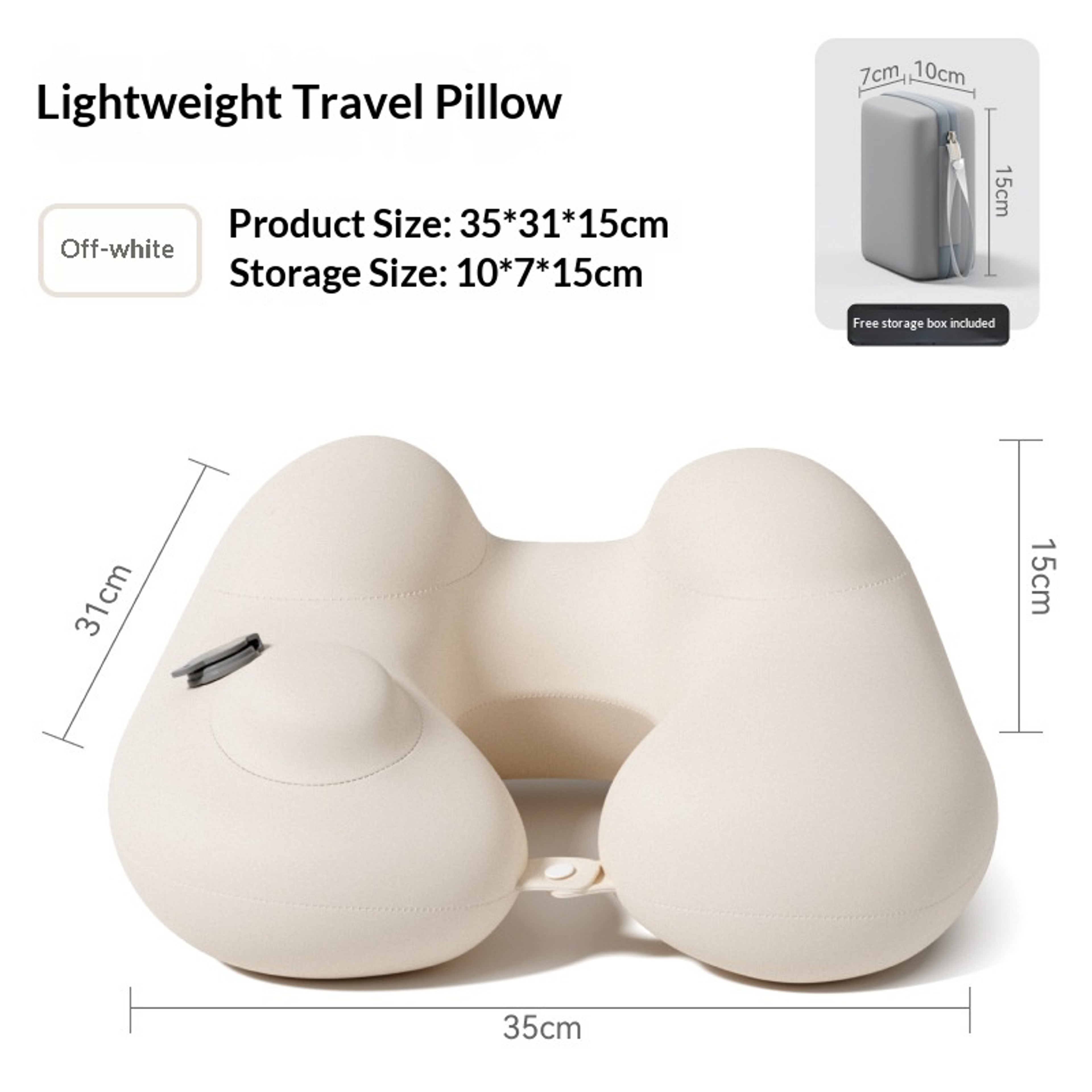 Inflatable Travel Pillow U Shaped Neck Pillow For Airplane Car And Outdoor Rest 2