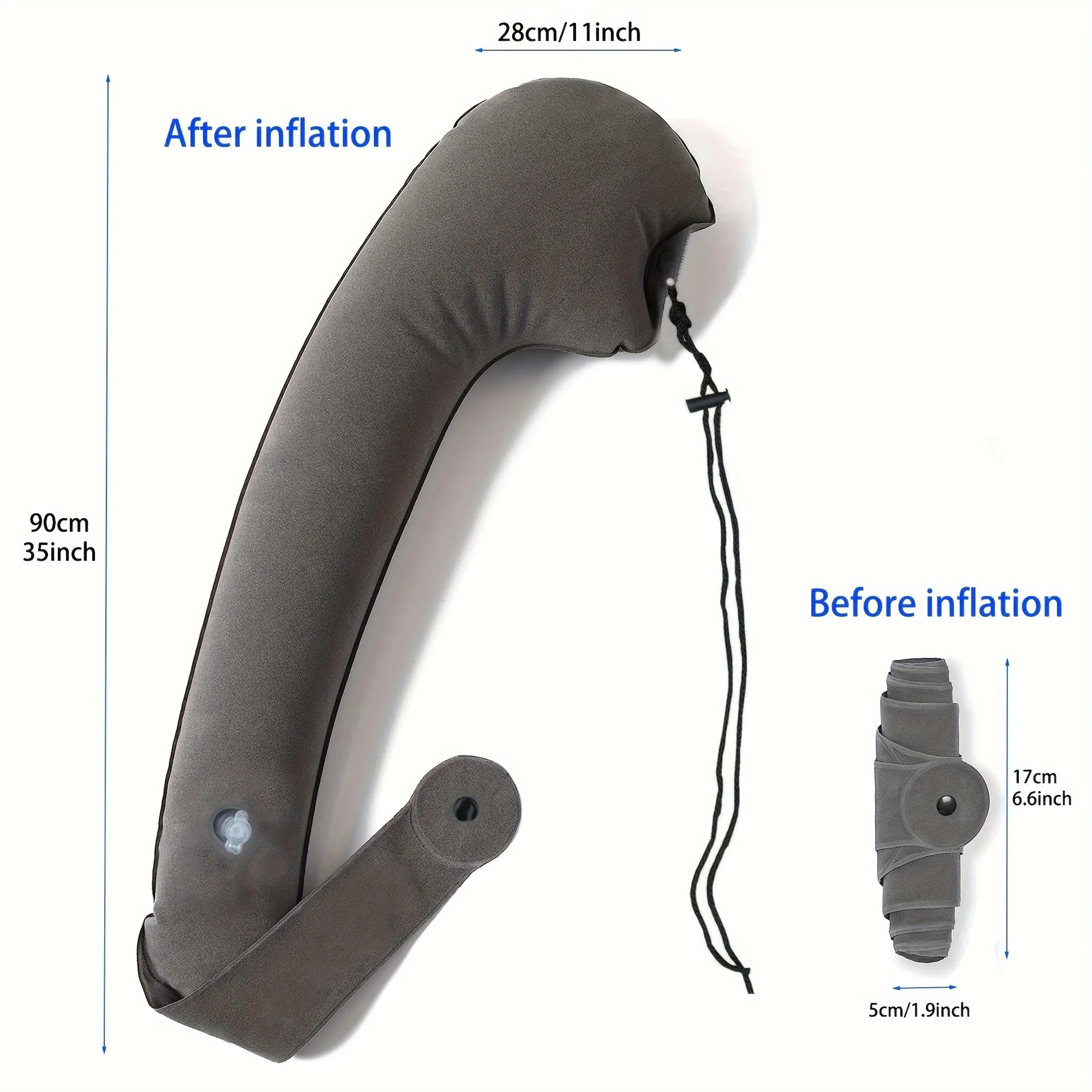 Inflatable Travel Pillow For Side Sleeping Neck Support 7