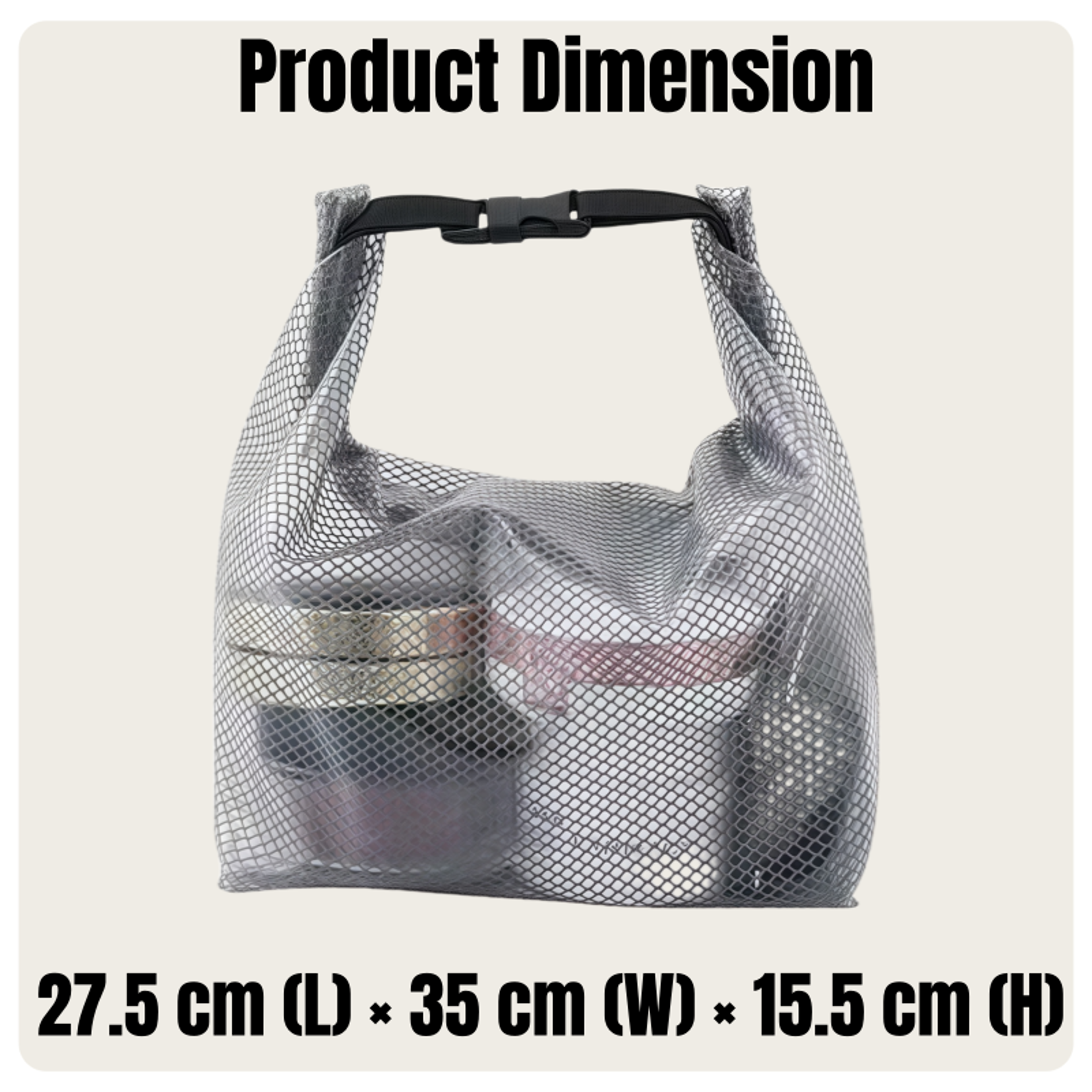 Clear Waterproof Beach Tote Bag Large Capacity Transparent Shoulder Bag 3