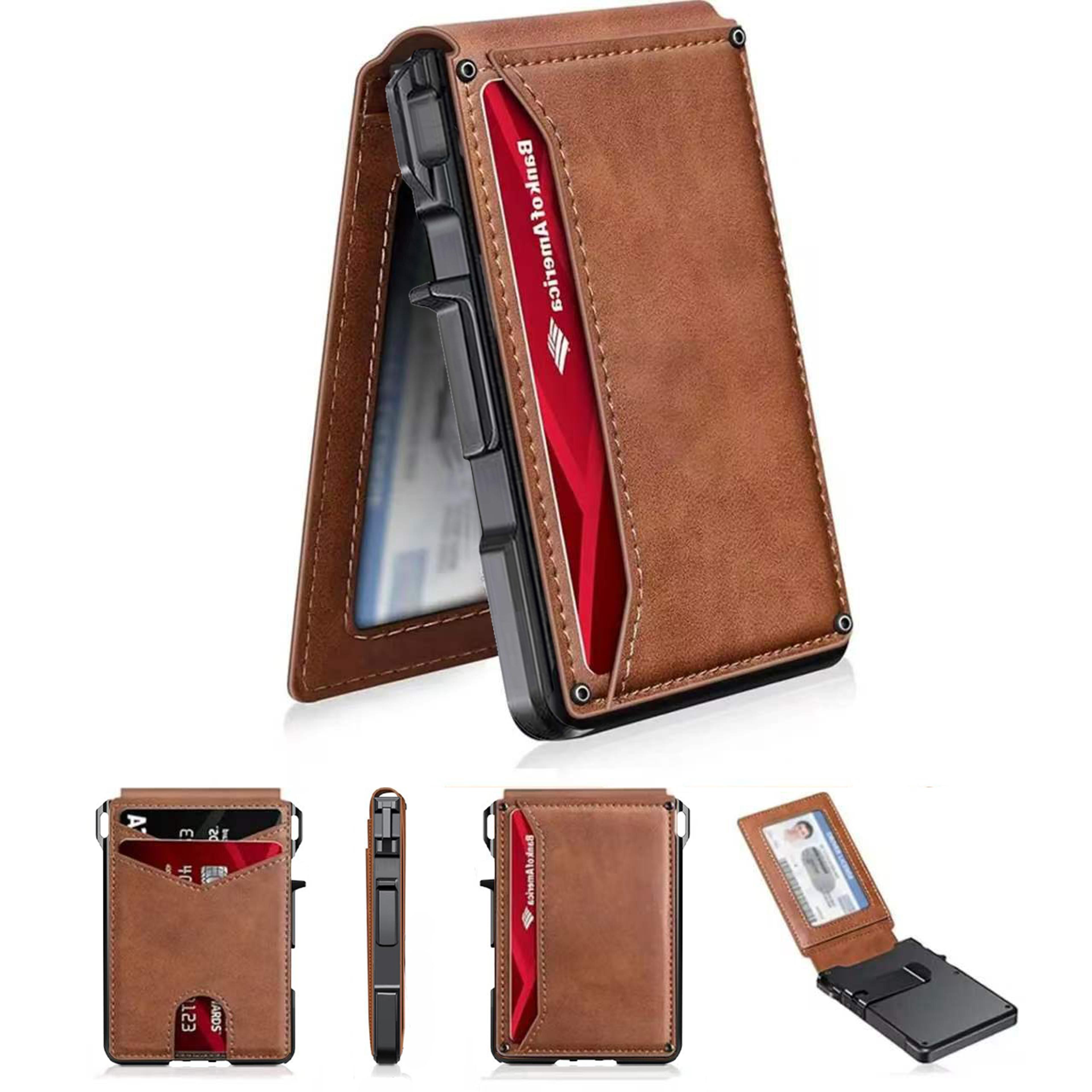 Blocking Slim Wallet For Men With Pop Up Card Holder And Money Clip 1