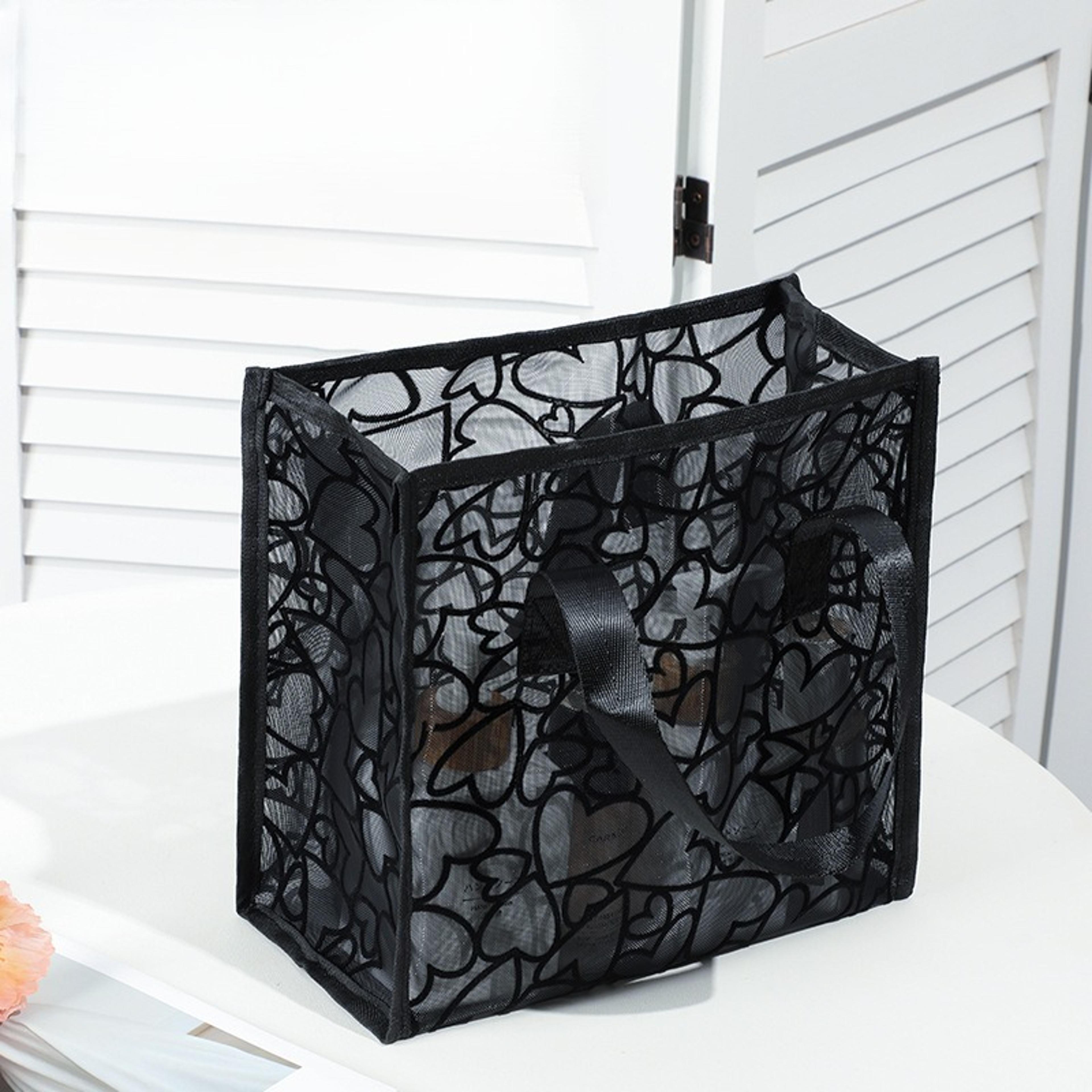 Transparent Mesh Makeup Bag For Brushes Toiletries And Pencil Storage 4